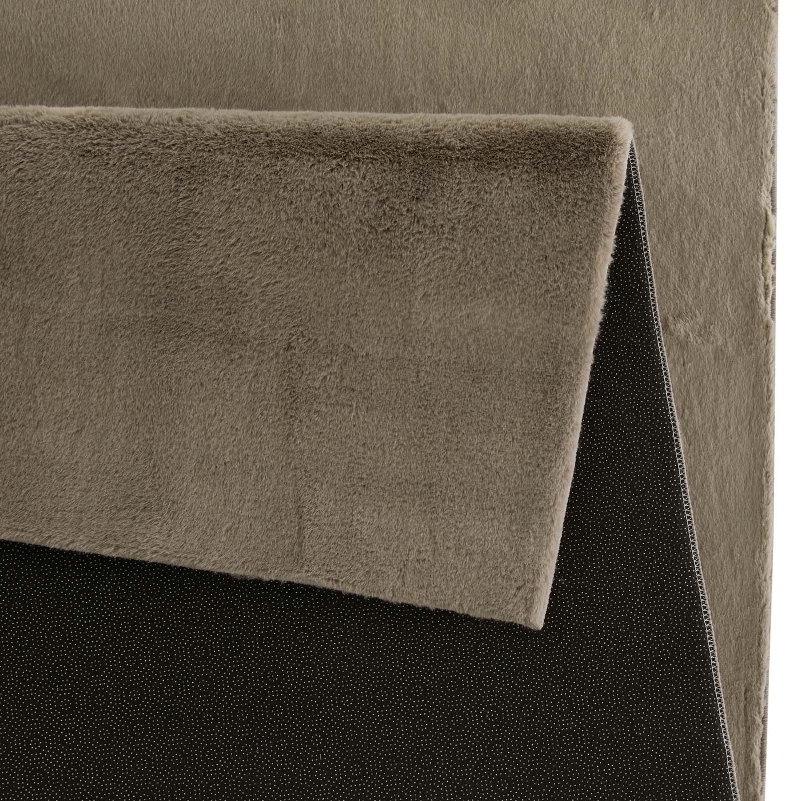 TaraCarpet Teppich Hasenfell Bora Soft, rechteckig, Höhe: 14 mm, Hasenfell taupe Wohnzimmer Schlafzimmer Esszimmer 60X90