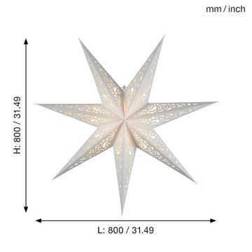 STAR TRADING LED Dekolicht Adventsstern Lace, groß, weiß, Ø 80cm , Adventsstern Lace, groß, weiß, Ø 80cm 