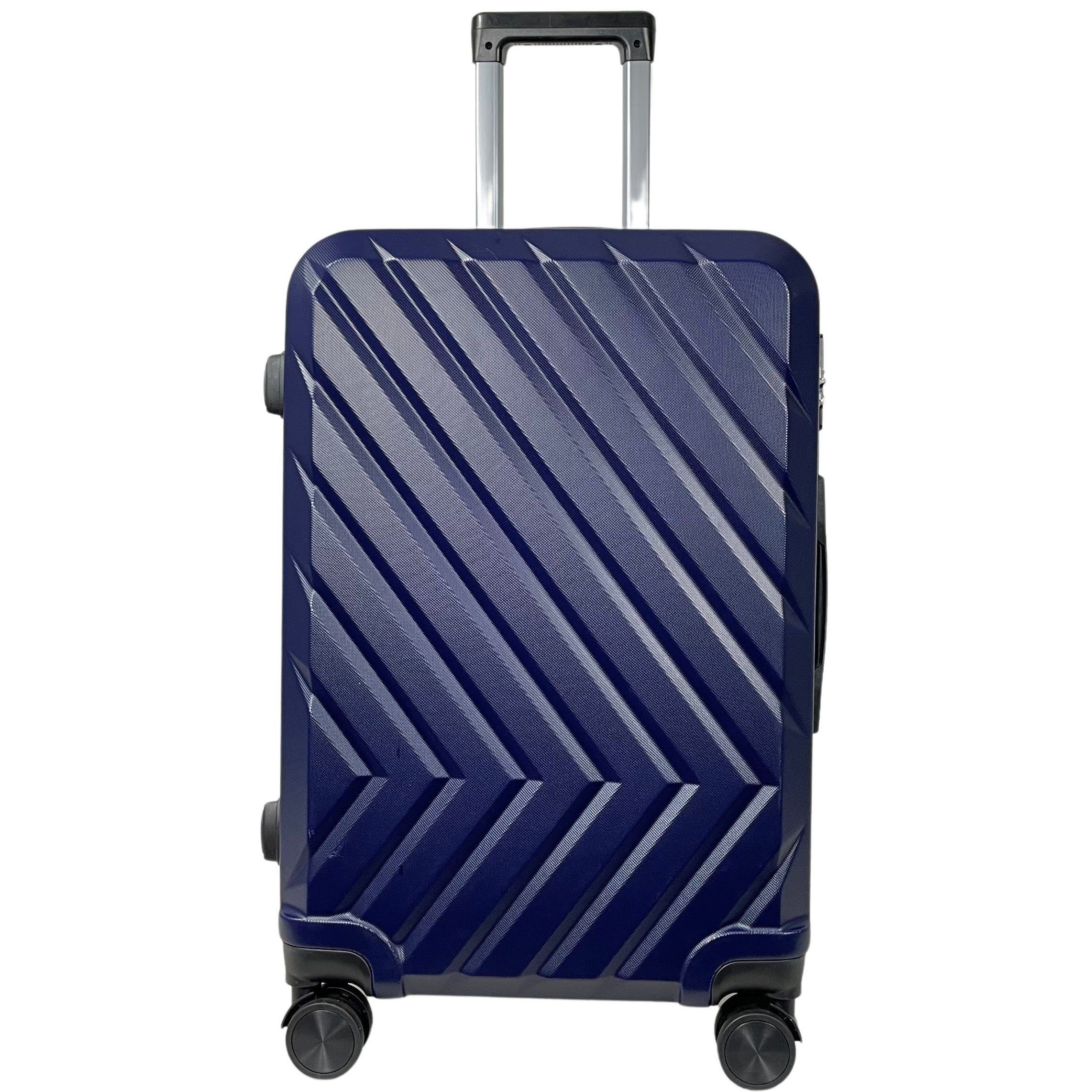 MTB Koffer Blau (Handgepäck-Mittel-Groß-Set) ABS Hartschalenkoffer Reisekoffer