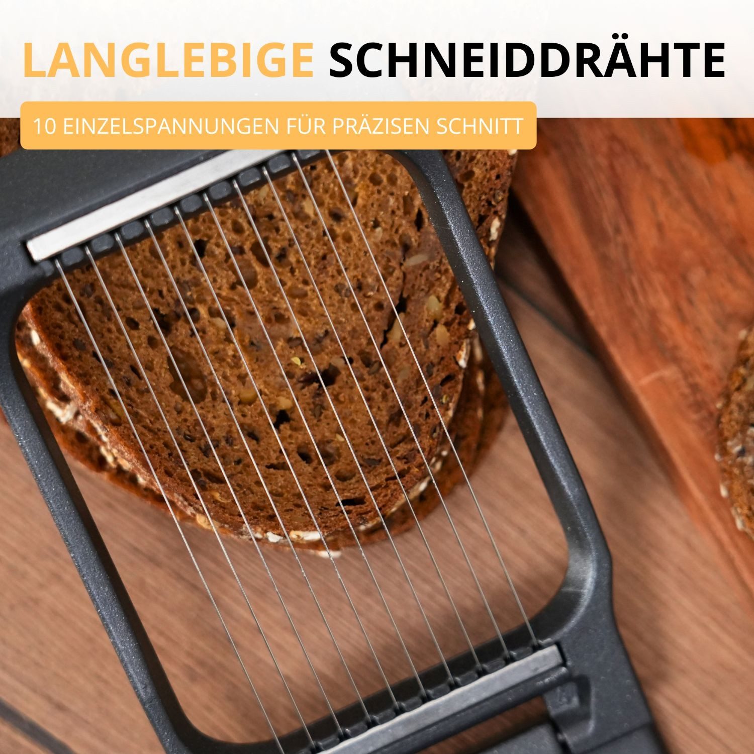 WESTMARK Eierschneider Black Edition, für runde und ovale Scheiben, einzeln gespannte Schneid