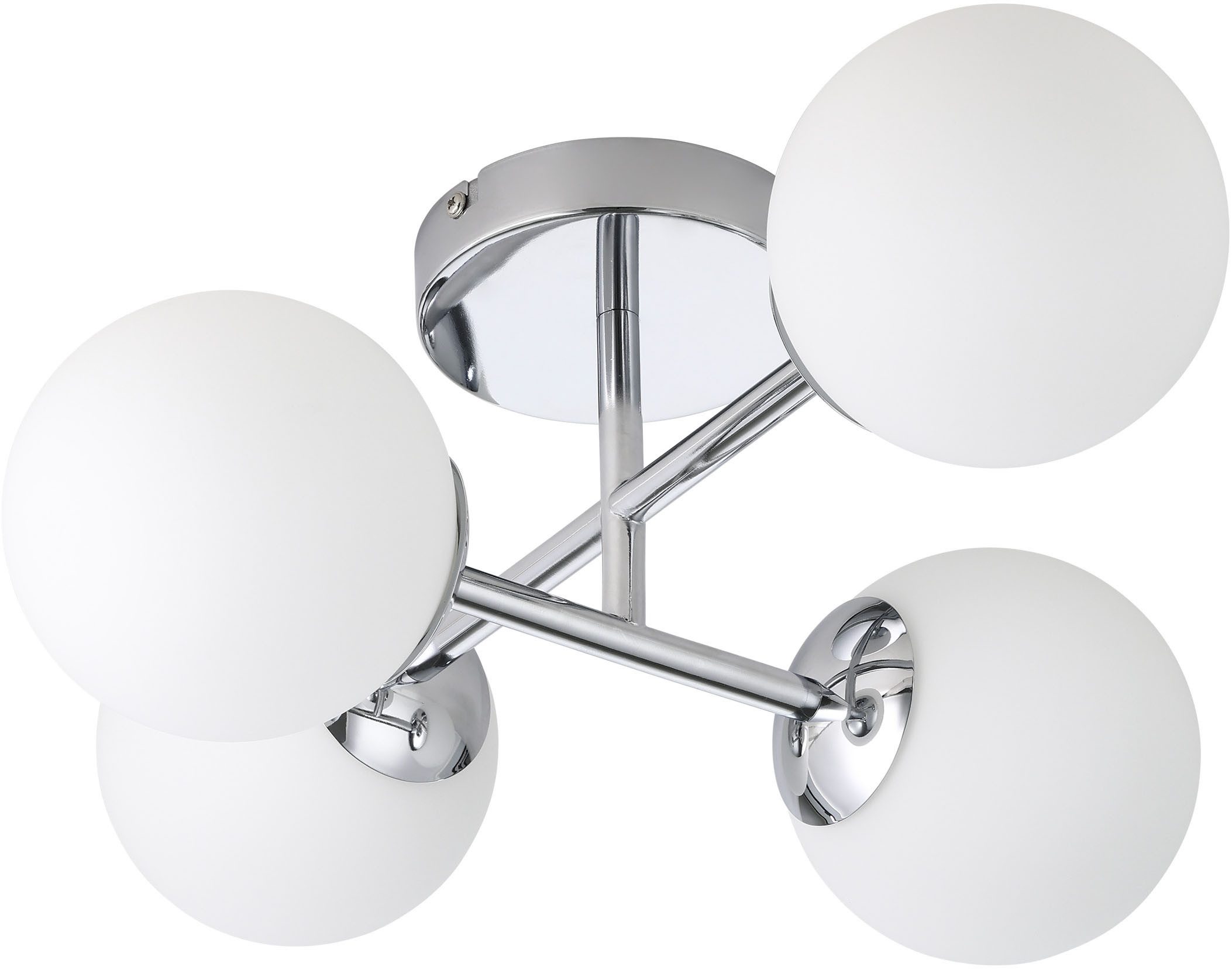 EGLO LED Deckenleuchte CASTROVIDO Deckenlampe - Stahl - G9 - 4X4,2W - IP44, Leuchtmittel wechselbar, Wohzimmerlampe, Esszimmerlampe, Flur, Schlafzimmer,L47,5xB38,5xH19,5cm