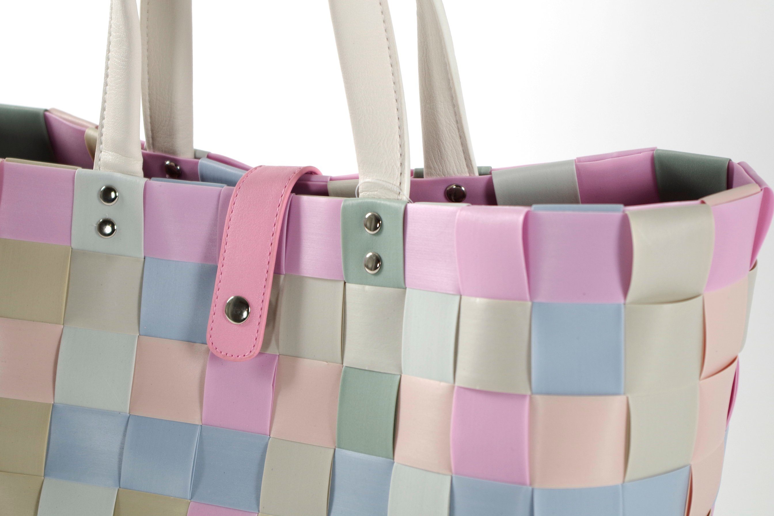 Kobolo Einkaufsshopper Einkaufstasche CANDY XL Henkeln und Verschluss, 12 l