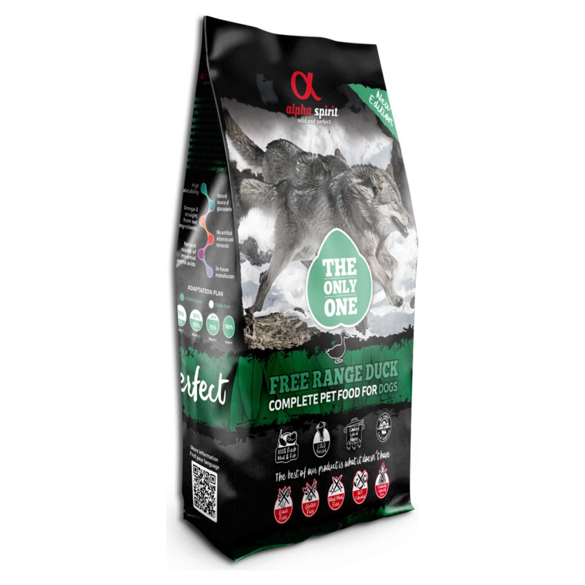 Alpha Spirit The Only One Freiland-Ente 12 kg, Trockenfutter für: Hund