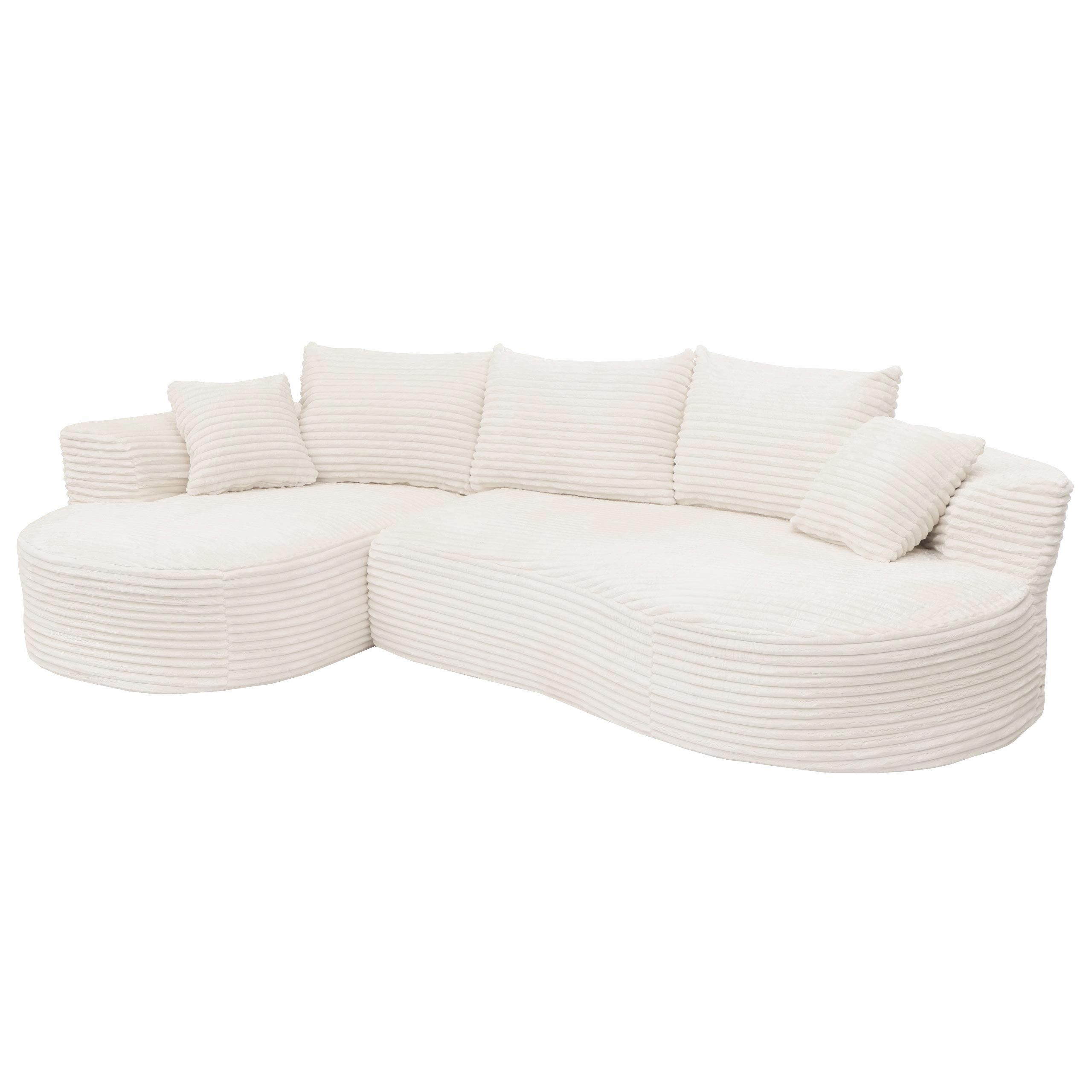 MCW Loungesofa MCW-P19-l, Rutschfeste Unterseite, Polsterung aus Taschenfedern und Schaumstoff