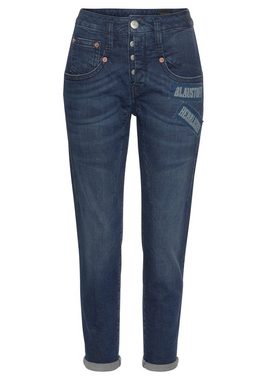 Herrlicher Ankle-Jeans SHYRA CROPPED ORGANIC mit seitlicher Logo-Applizierung