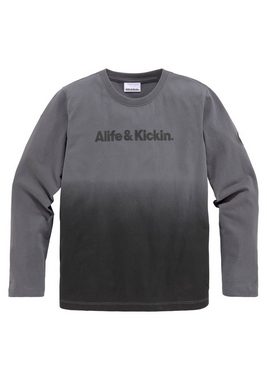 Alife & Kickin Langarmshirt Logo-Print mit Farbverlauf