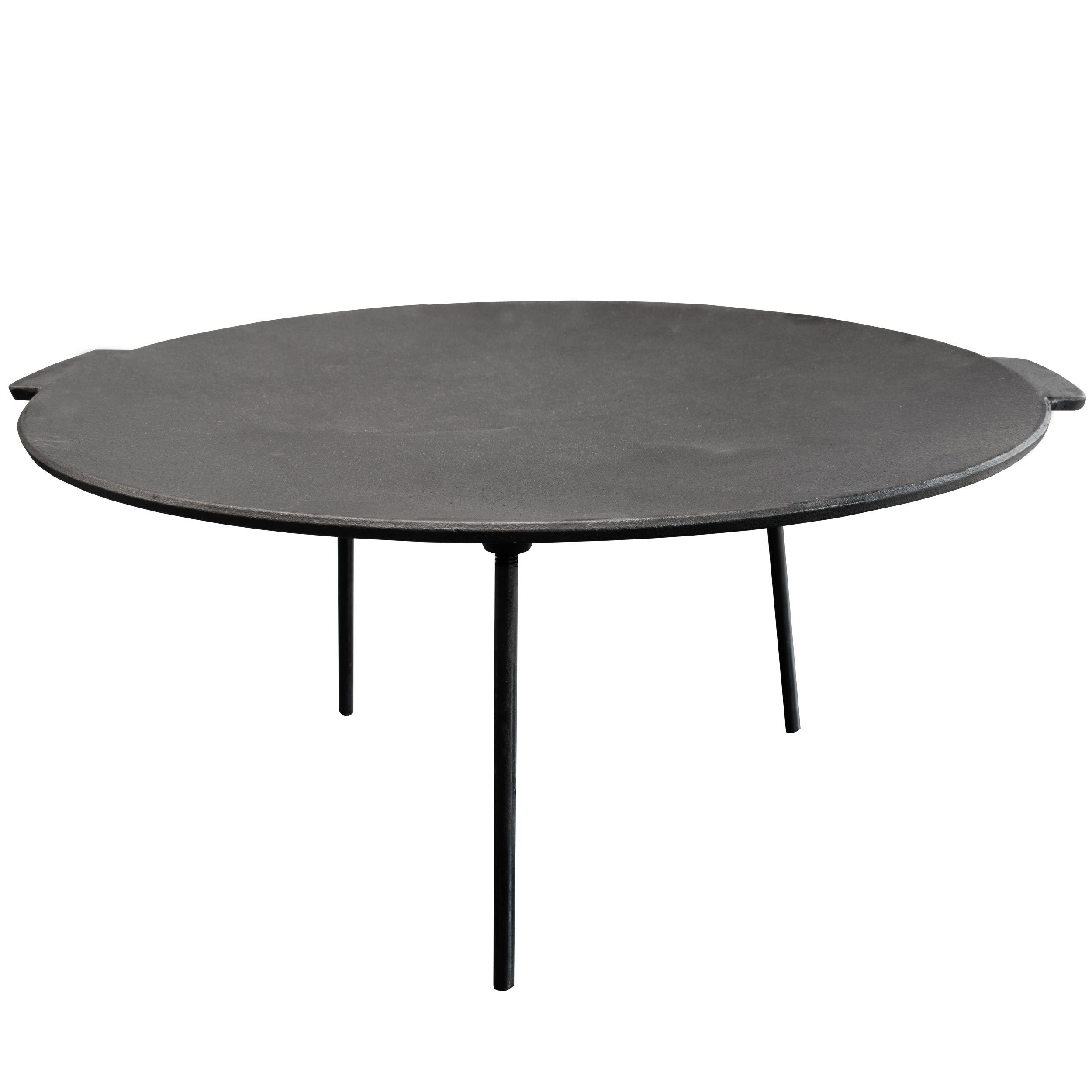 osoltus Grillerweiterung osoltus Gusseisen Pfanne Grillplatte Dutch Oven mit Dreibein Ø 45 cm