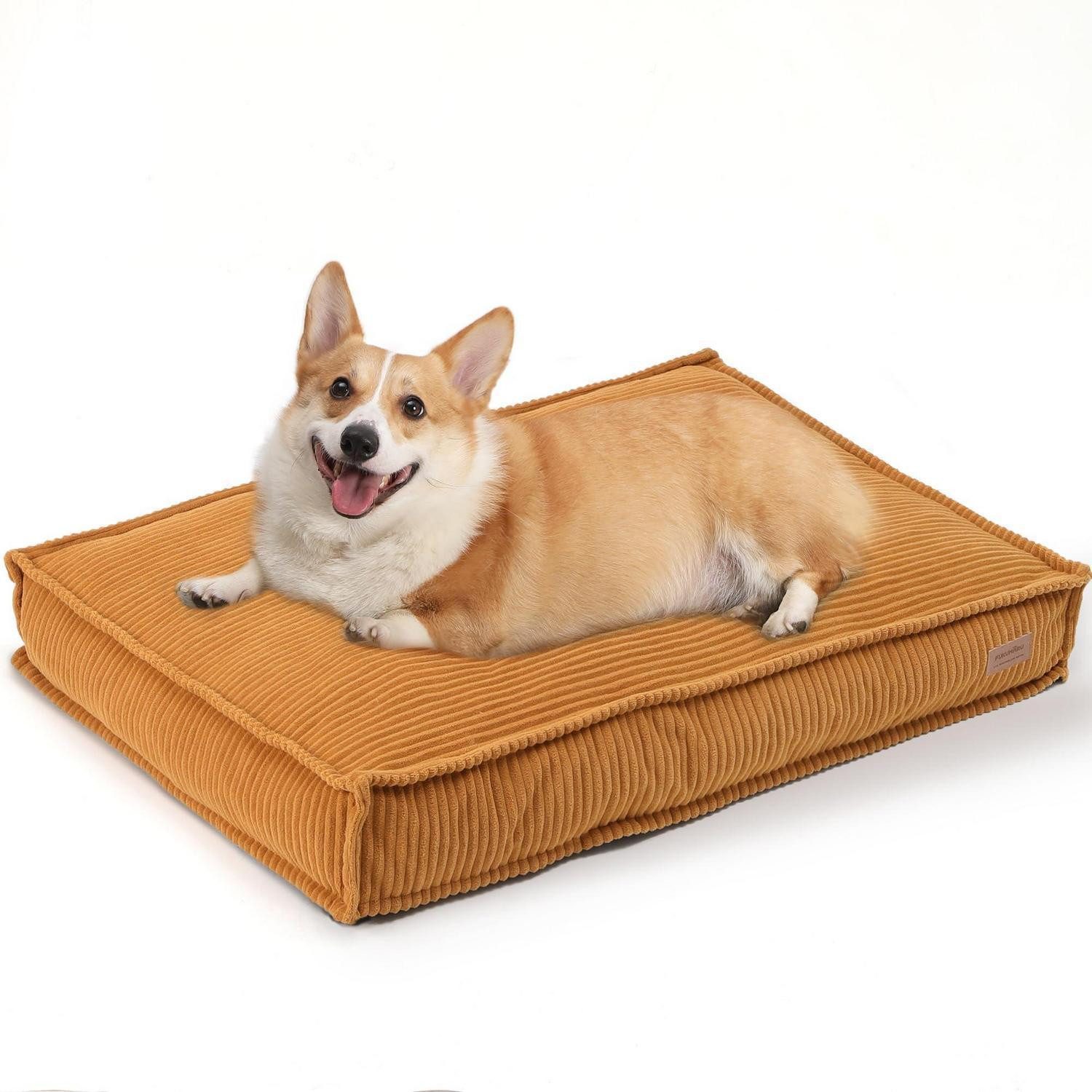 LuxusKollektion Hundebett Hundebett Orthopädisch Grau 91x64x14cm