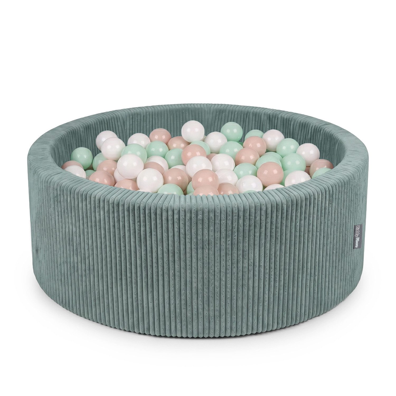 KiddyMoon Bällebad OK30AN, (Bällepool mit bunten Bällen, 200-tlg., Bällepool mit bunten Bällen, 200-tlg., Strukturierter Rippbezug), Made in Europe