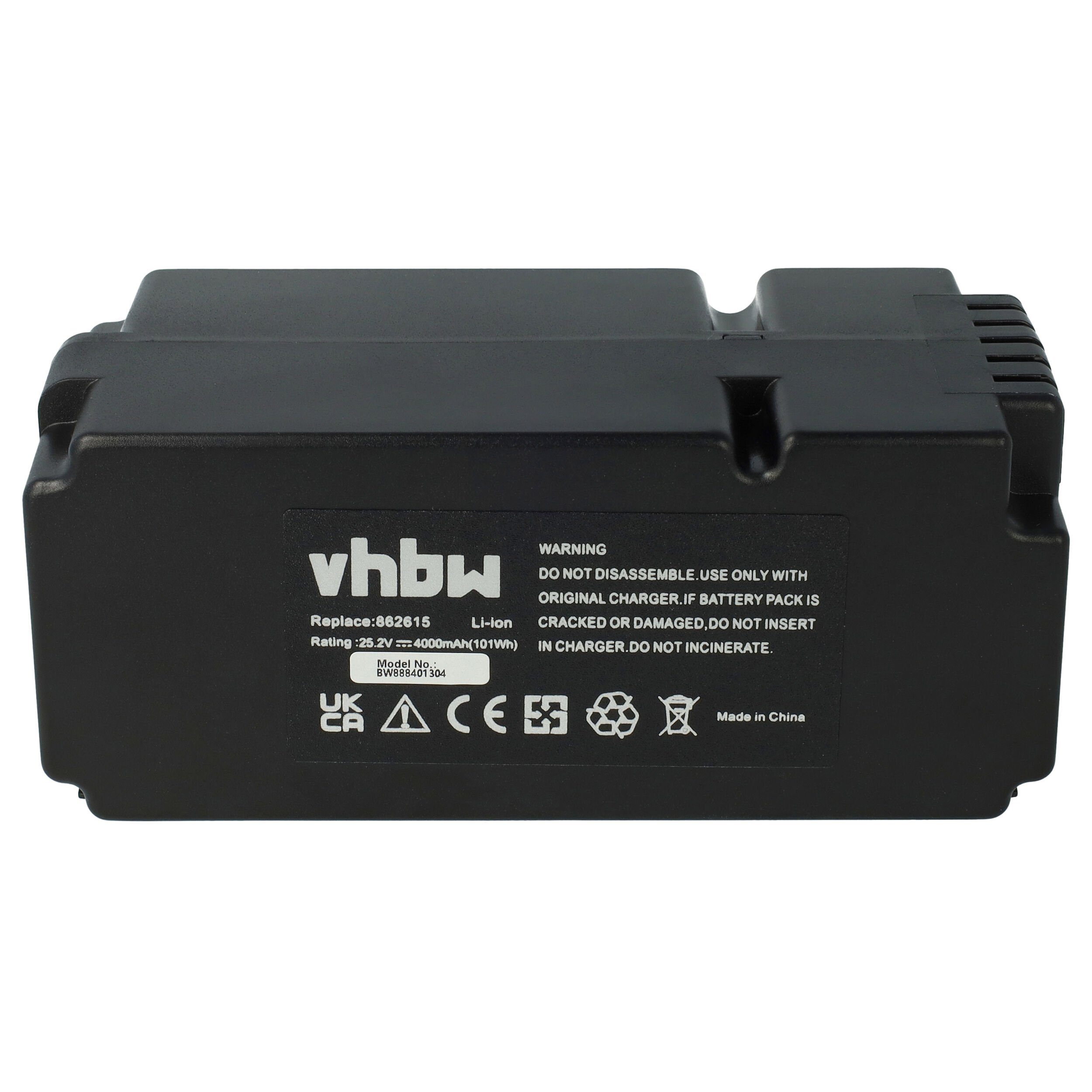 vhbw kompatibel mit Mr.Gardener (25,2 600 MR Li-Ion Akku mAh 4000 V)
