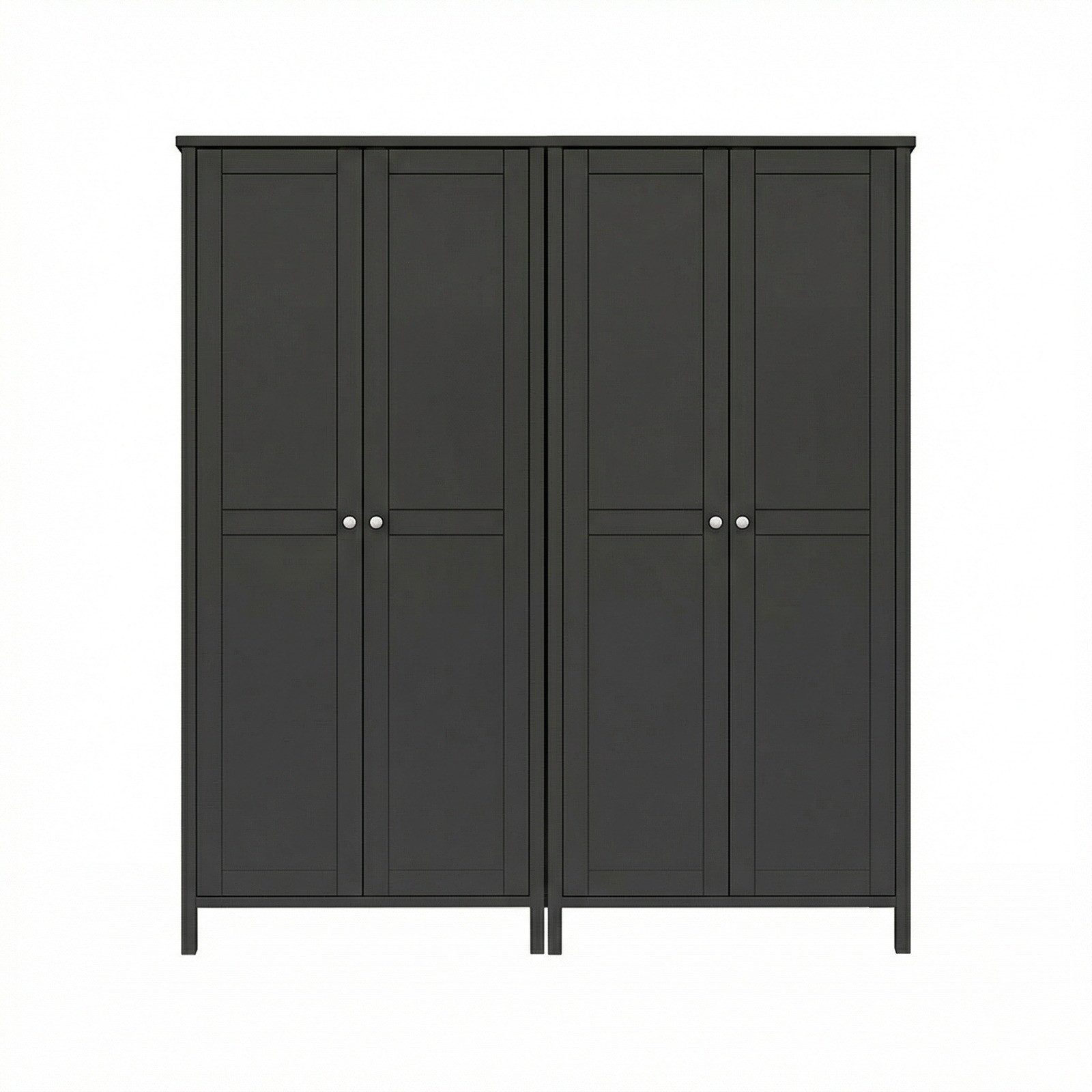 ebuy24 Kleiderschrank Tromsø Kleiderschrank 4 Türen kaffeefarben.