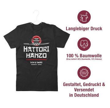 Shirtracer T-Shirt Hattori Hanzo Sushi & Sword Vintage Nerd Geschenke