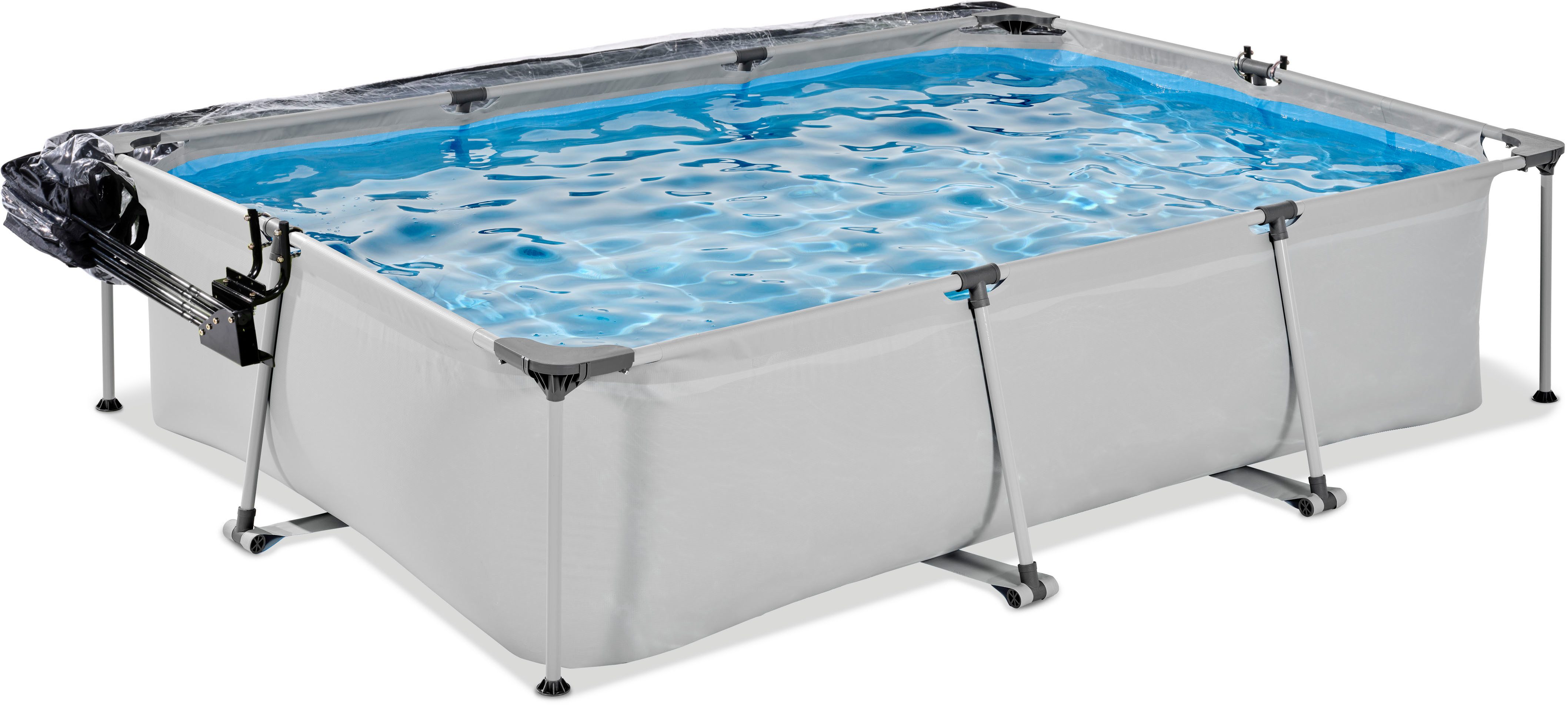 EXIT Framepool (Komplett-Set, 3-tlg), LxBxH: 300x200x149 cm, mit Kartuschenfilter und Universalabdeckung