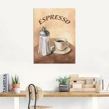 Artland Wandbild Espresso II, Getränke (1 St), als Alubild, Outdoorbild, Leinwandbild in verschied. Größen