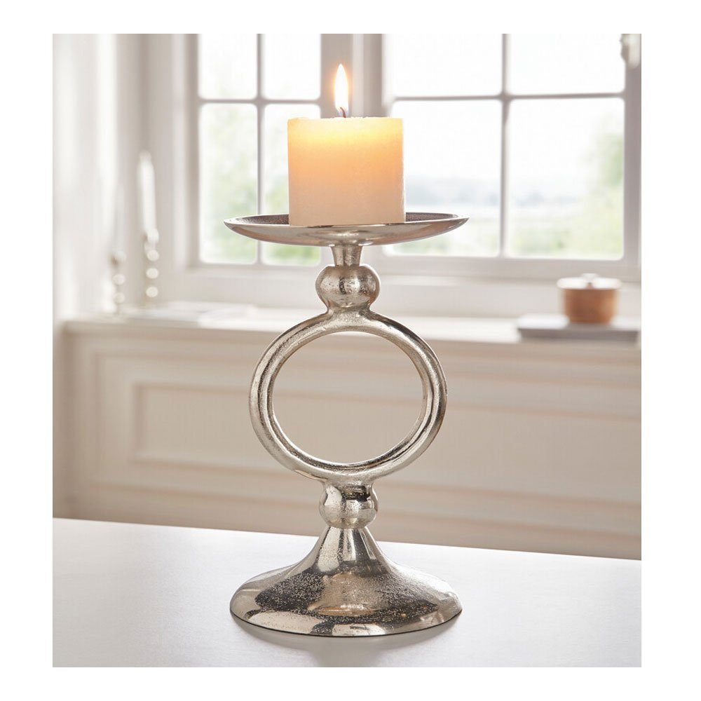 Kerzenständer Kerzen Deko Windlicht Kerzen Kerzenhalter Home-trends24.de Antik Silber Kerzenhalter