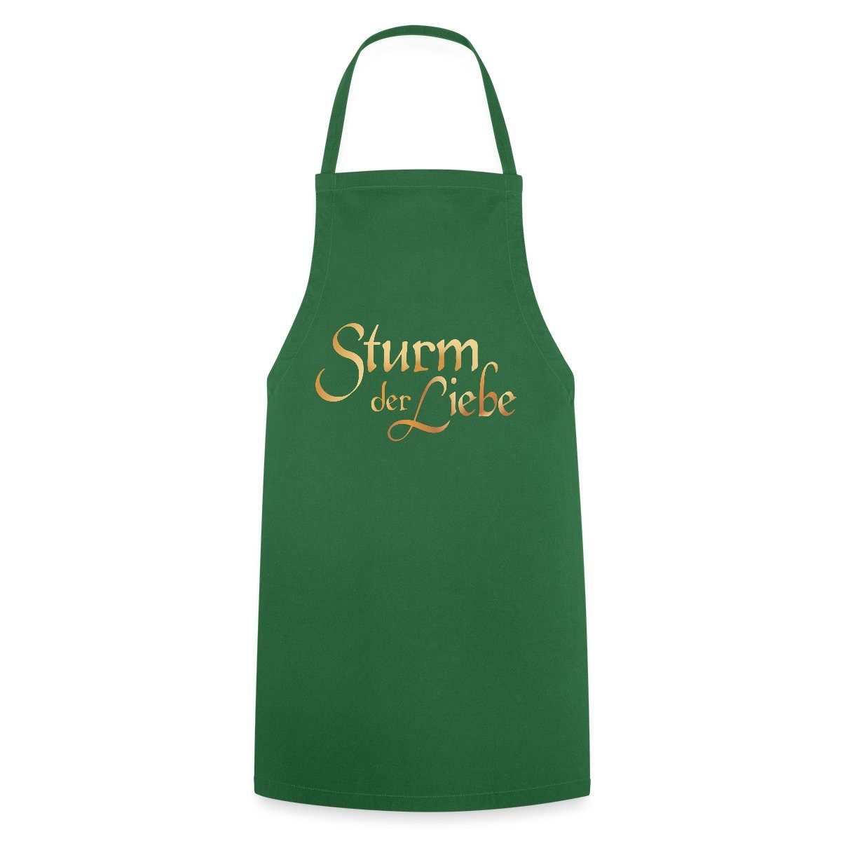 Spreadshirt Kochschürze Sturm Der Liebe Logo Gold Textur Kochschürze, (1-tlg)