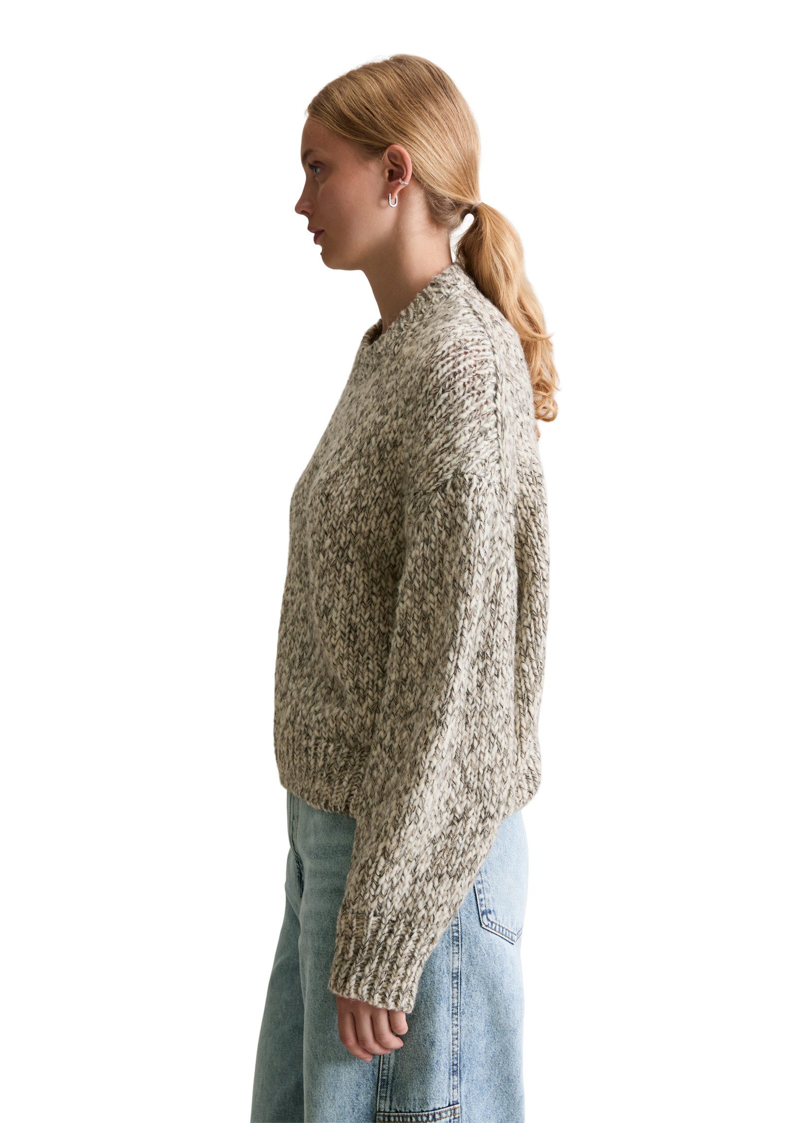 Marc O'Polo DENIM Rundhalspullover aus Schurwolle-Alpakawolle-Mix günstig online kaufen