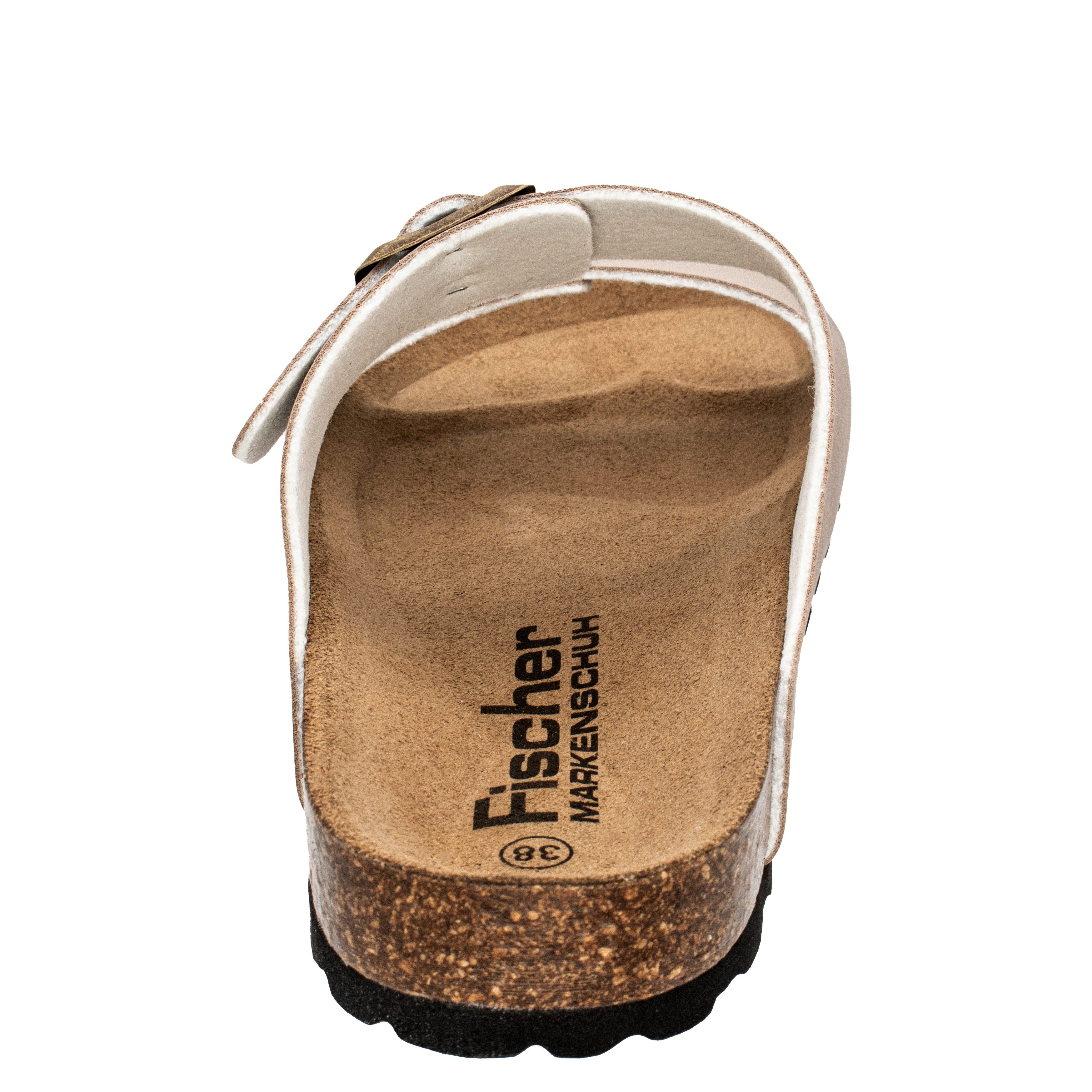 Fischer-Markenschuh Ella Pantolette aus Vegano, mit Fleecefutter, ergonomisch geformtes Lederfußbett – Bild 5 von 5