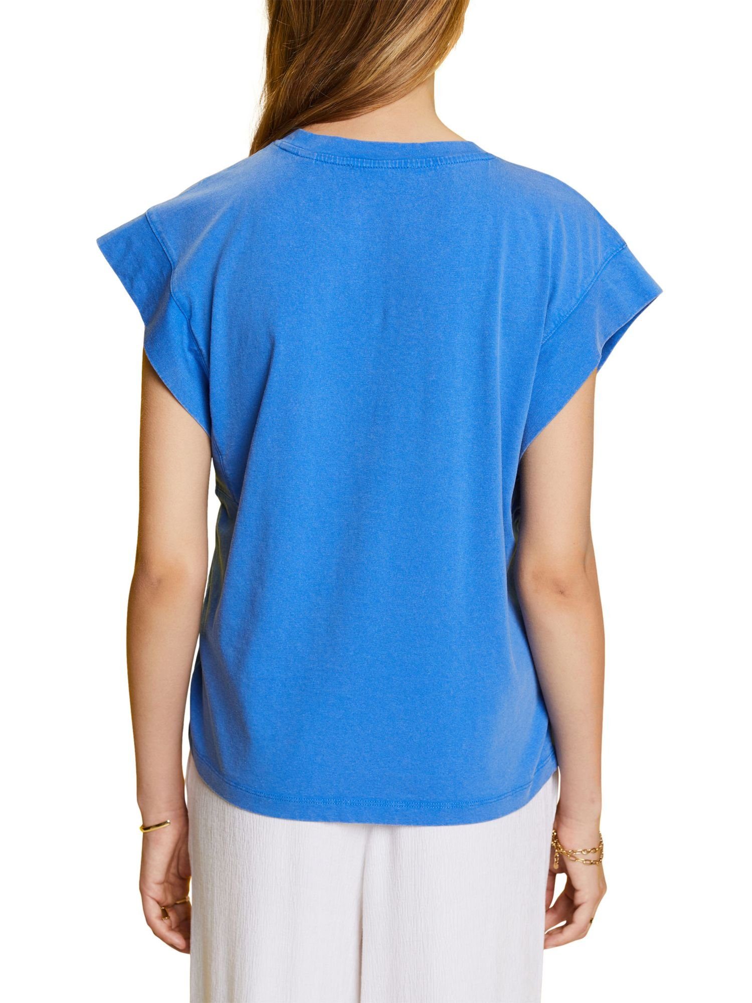 T-Shirts BRIGHT Esprit (1-tlg) BLUE T-Shirt by edc