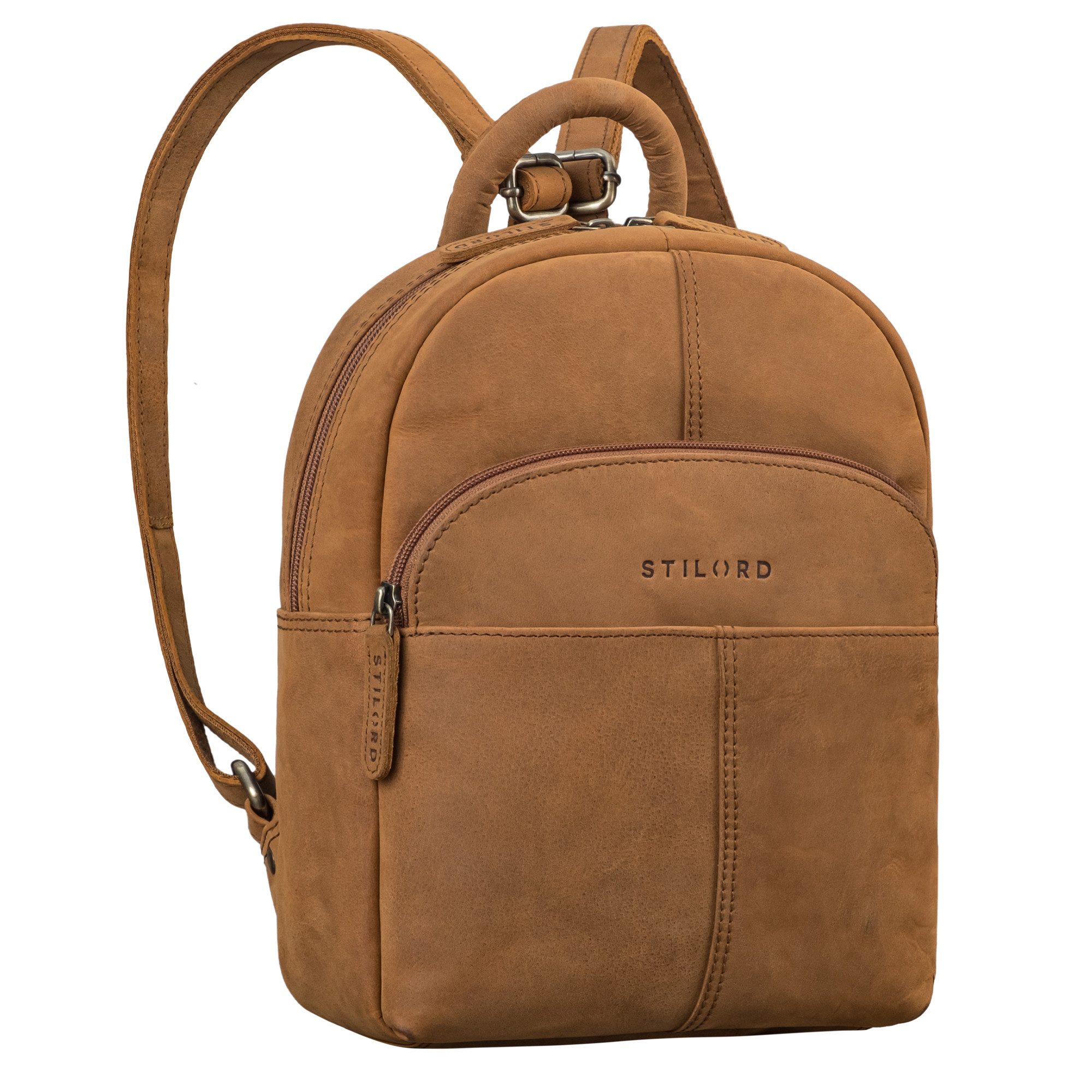 STILORD Cityrucksack "Elva" Kleiner Rucksack Damen Leder Daypack viele Fäch günstig online kaufen