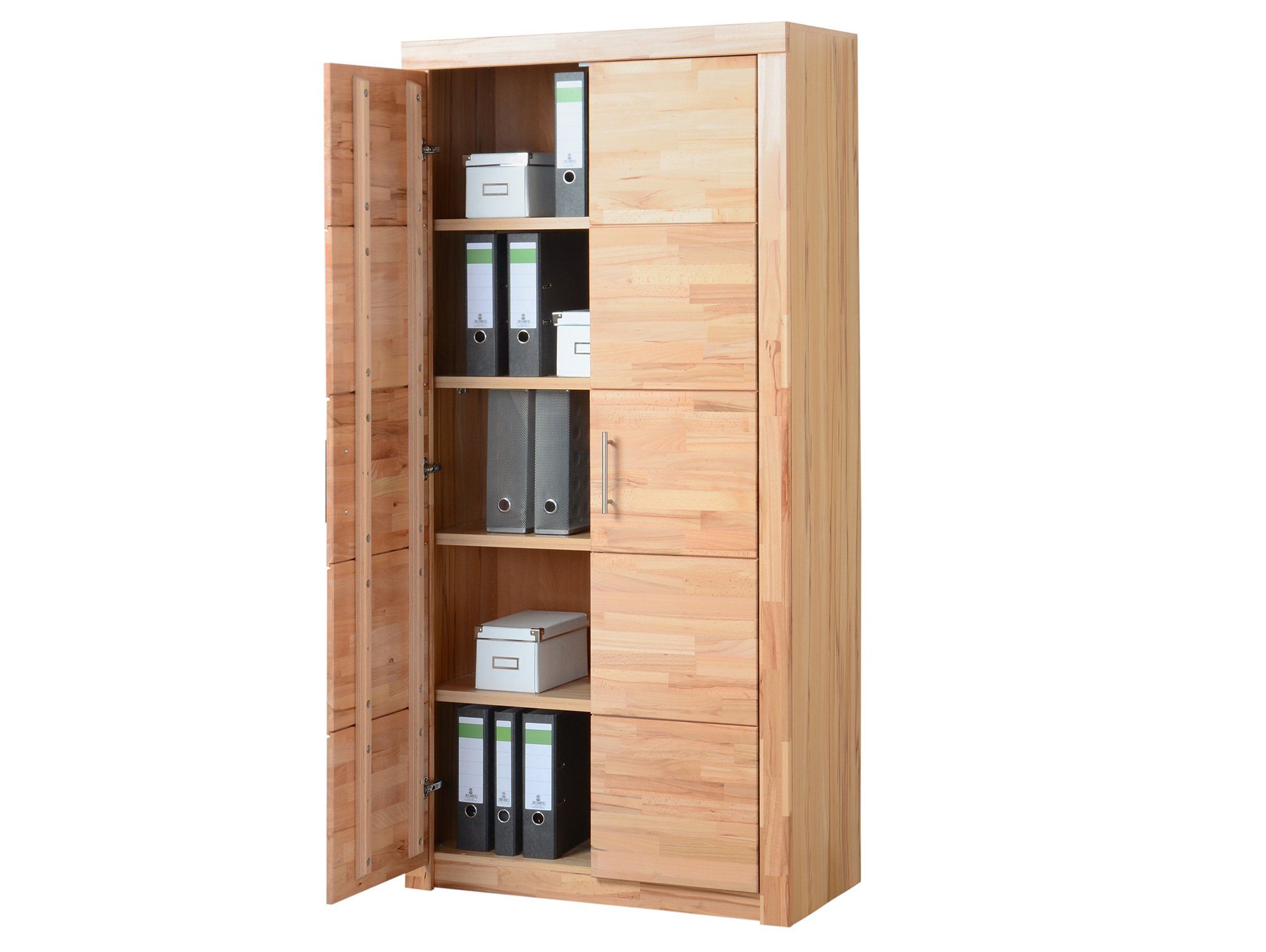 Moebel-Eins Bücherregal OFFICE FOUR Aktenschrank, Material Teilmassiv, OFFICE FOUR Aktenschrank, Material Teilmassiv