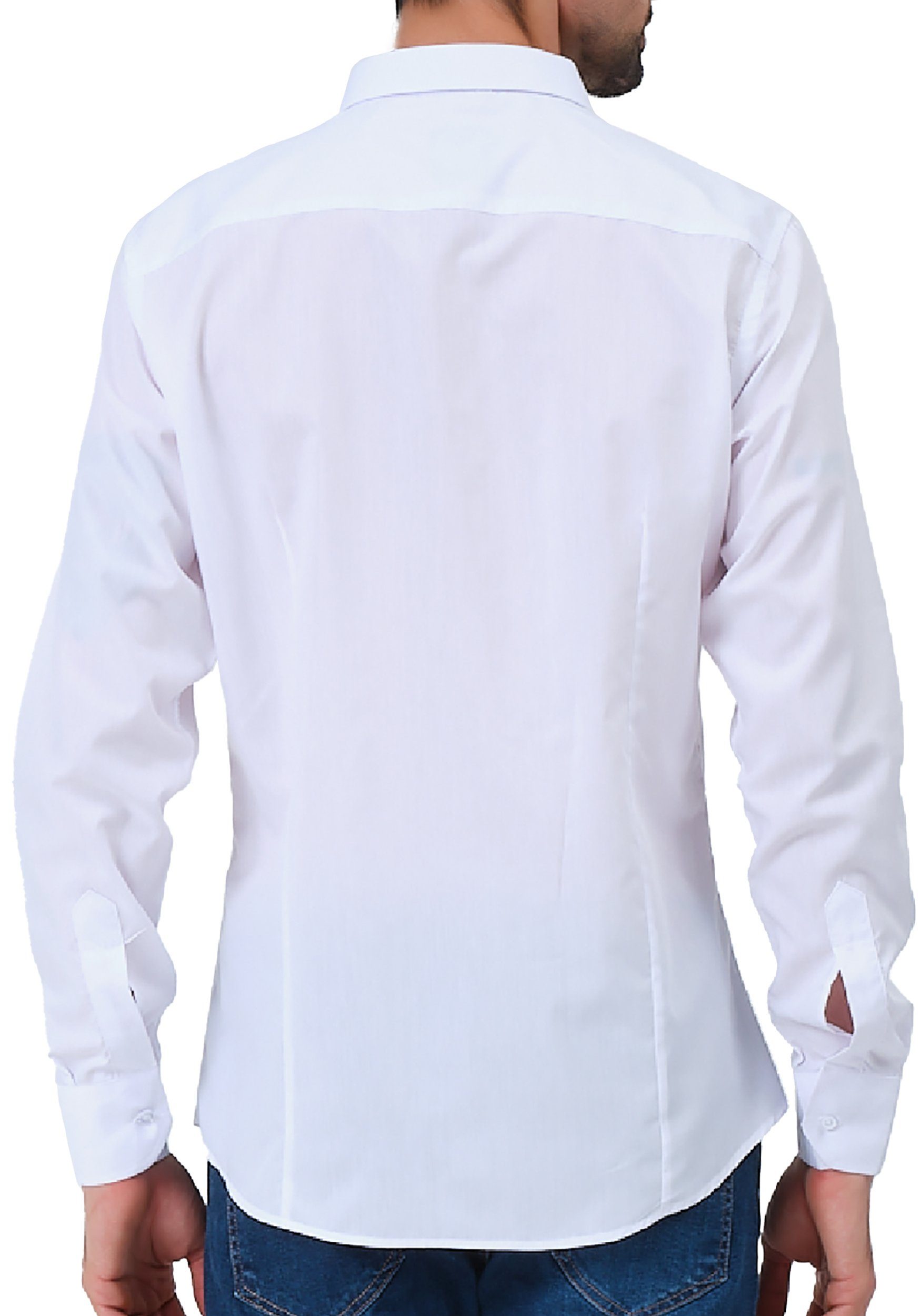 JEEL Langarmhemd Herren Hemd Langarm (1-tlg) Slim Fit – Bild 5 von 5