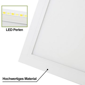 ZMH Deckenleuchten ED Panel Dimmbar Panel Deckenlampe mit fernbedienung, LED fest integriert, Tageslichtweiß, 100 x 25cm, 42W, Weiß