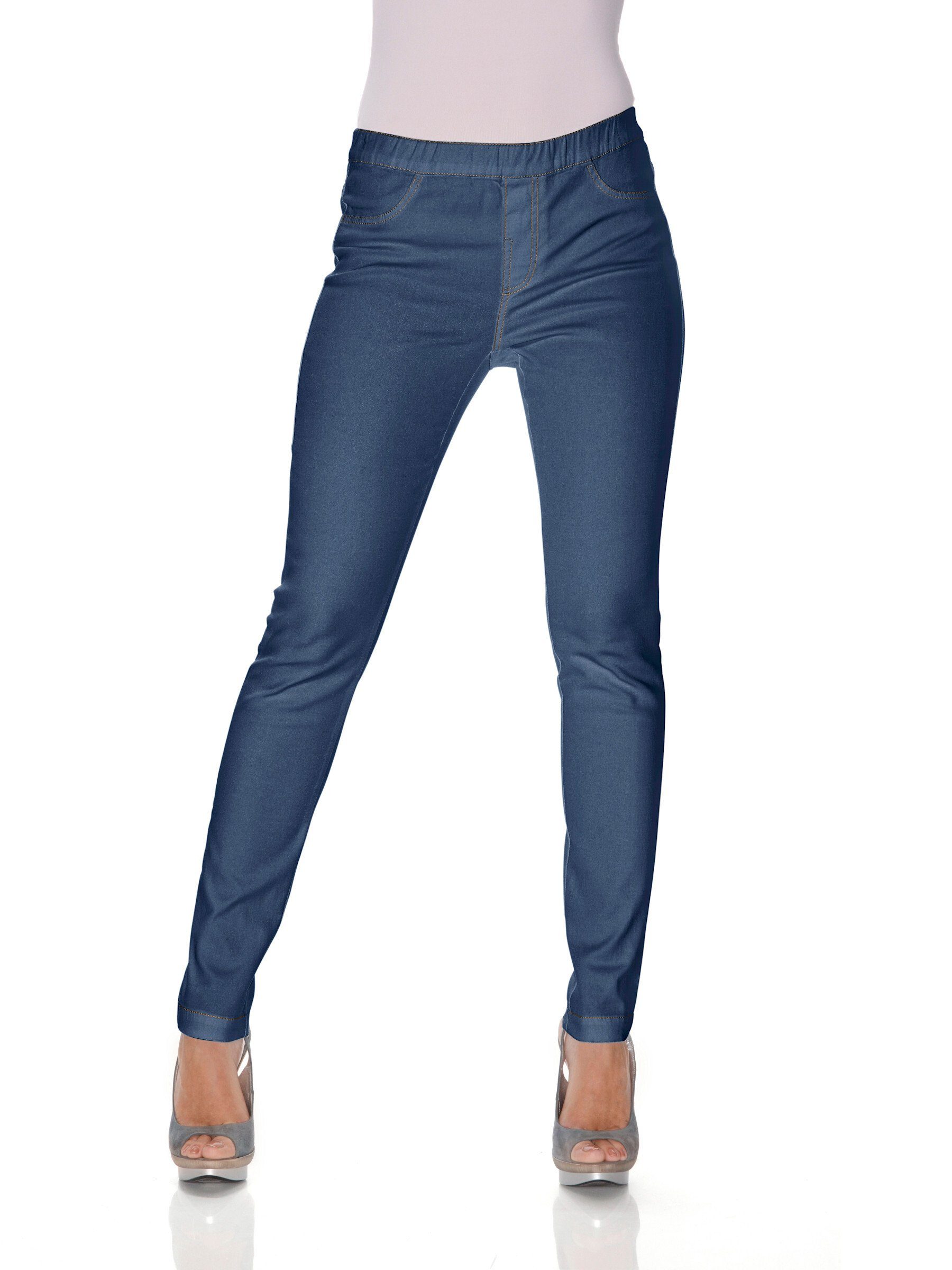 heine Jerseyhose Innenbeinlänge ca. 71 cm blue denim