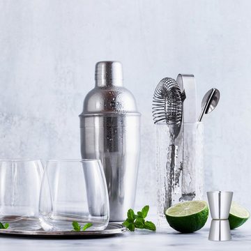 relaxdays Cocktail Shaker 55 teiliges Cocktailset, Kunststoff