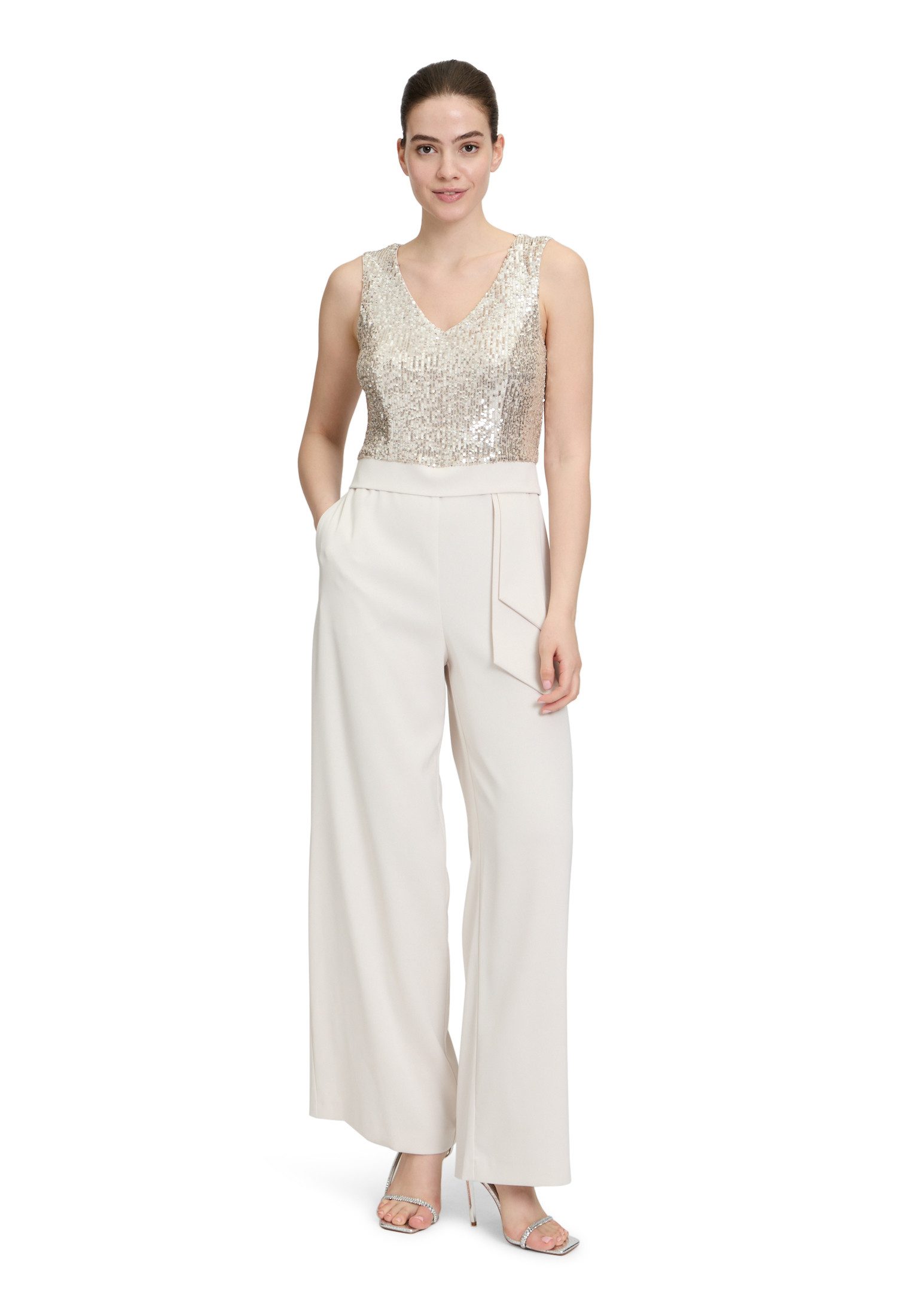 Vera Mont Overall Damen Jumpsuit mit Pailletten (1-tlg) Nahtführung günstig online kaufen