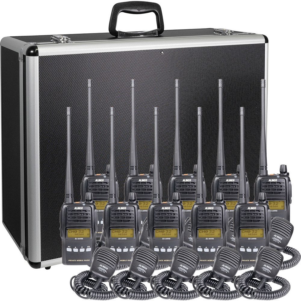 Walkie Talkie Alinco Team-Set DJ-A-446 EMS-76 150108 PMR-Handfunkgerät 10er Set