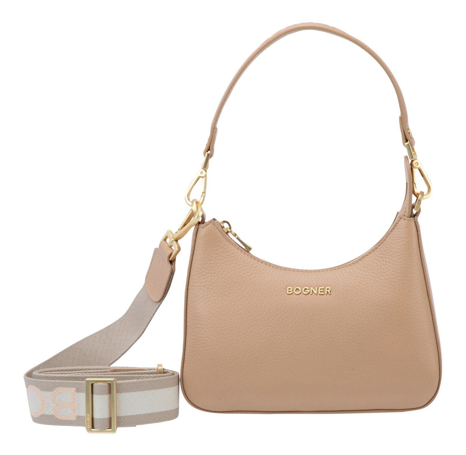 BOGNER Schultertasche Odette Shoulderbag, aus echtem Rindsleder