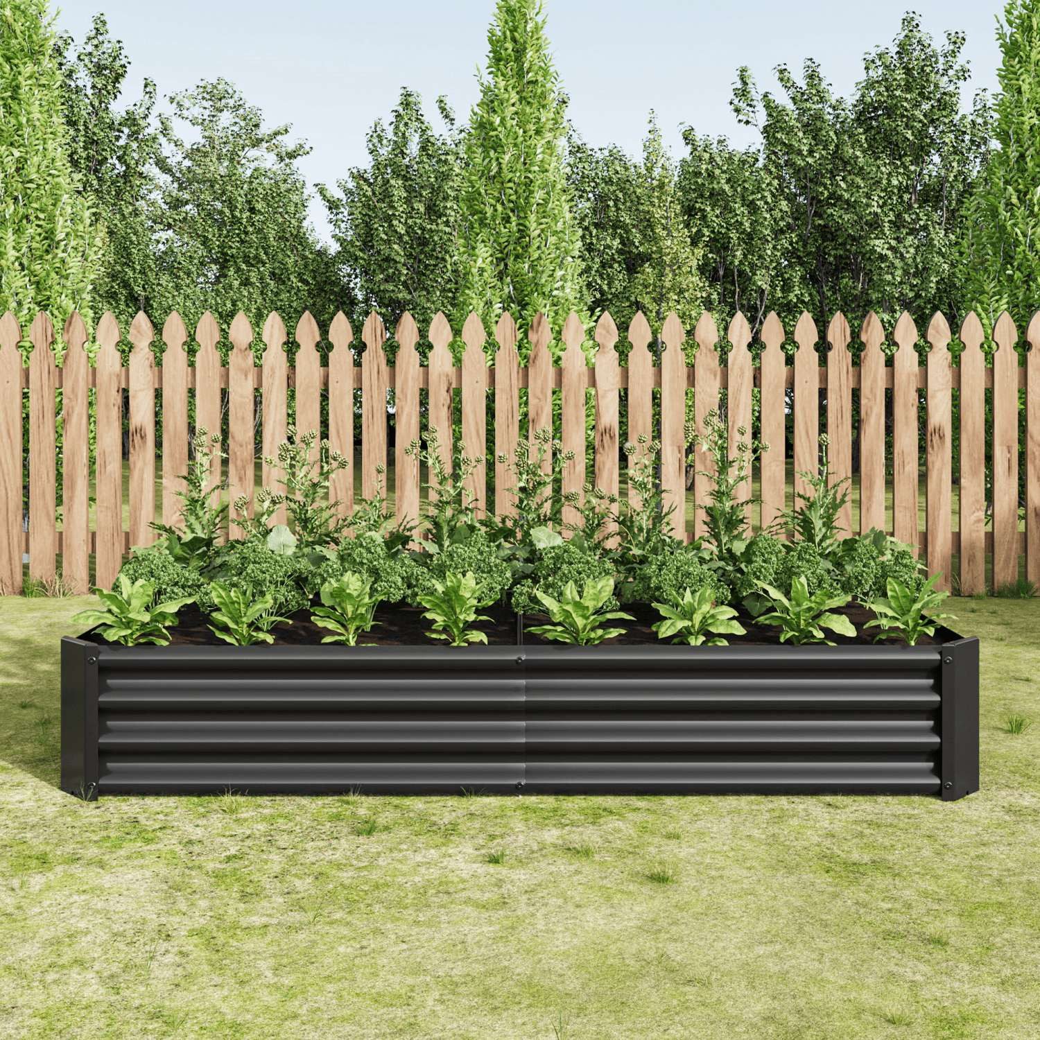 ANYSUN Hochbeet Groß Metall Outdoor Pflanzkübel mit offener Unterseite,180x91x30 cm (1 St., Einzelstück), Gemüsebeet,rostfreier, witterungsbeständiger, für Garten,Terrasse