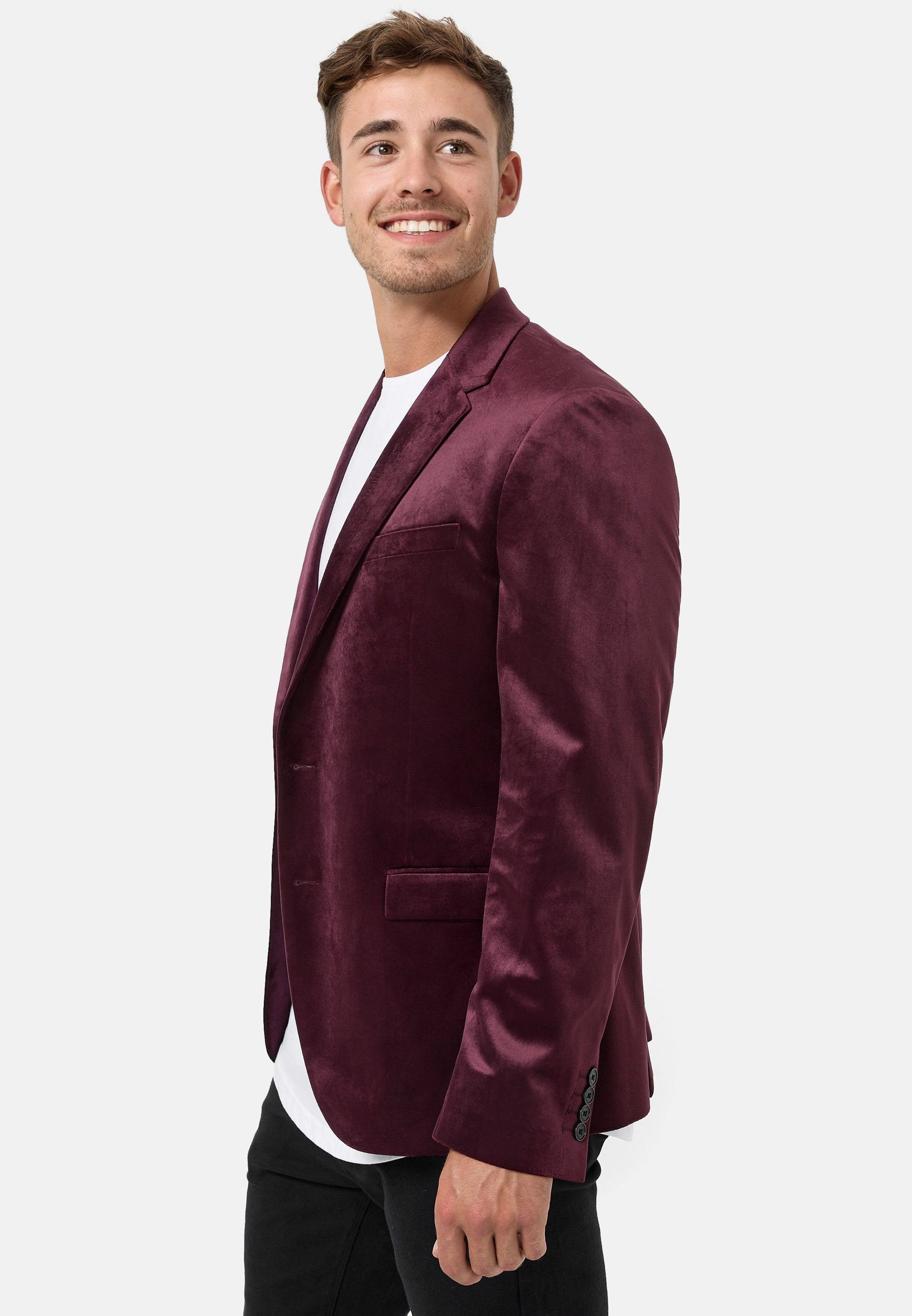 Jeff Anzugsakko Herren George Sakko Herrensakko Jacket aus Samt, mit einem Reverskragen