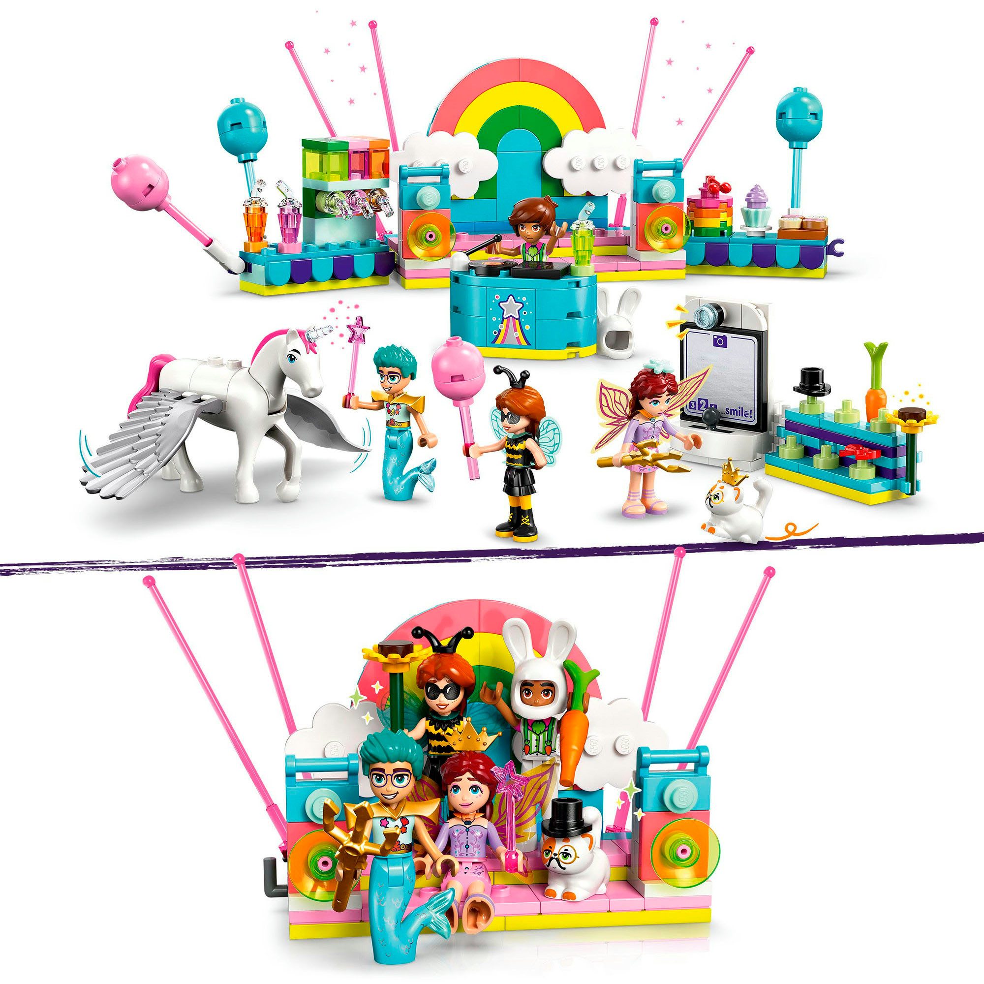LEGO® Kostümparty mit Einhorn und Fee (42661), LEGO Friends Konstruktionsspielsteine, (261 St), Made in Europe – Bild 4 von 5