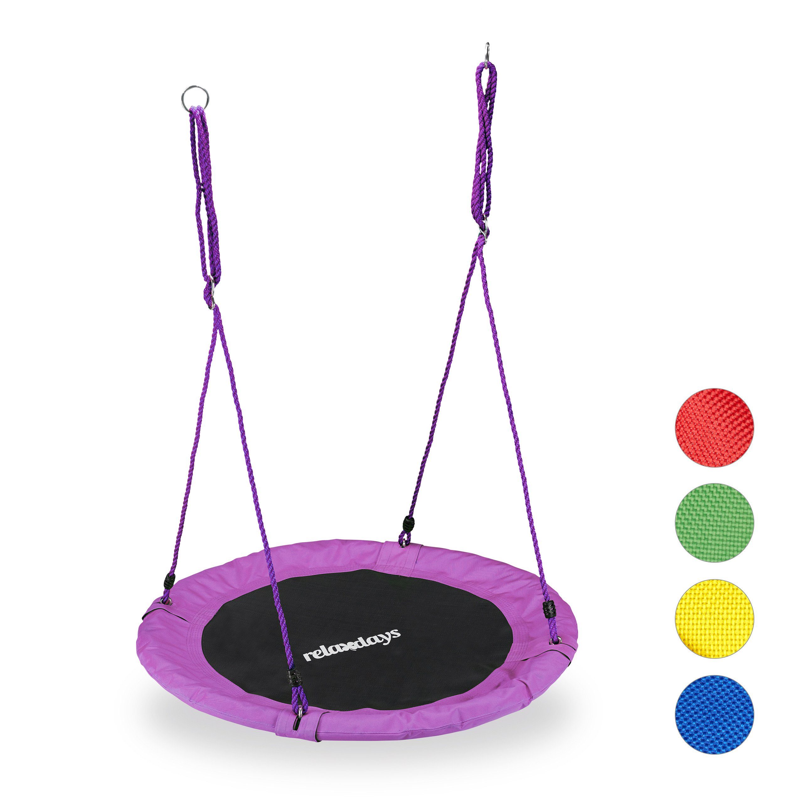 relaxdays Nestschaukel 90 cm, Lila günstig online kaufen