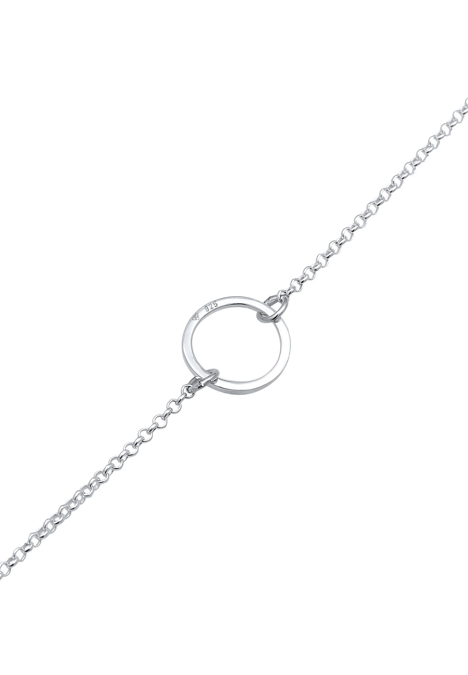 Elli Collier Choker Anhänger Kreis Rund 925 Silber