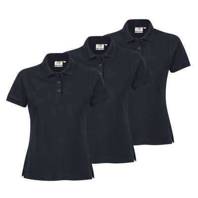 WORXWEAR Poloshirt Damen (Spar-Set, 3er-Pack) strapazierfähiges Poloshirt mit Einlaufwert < 5%