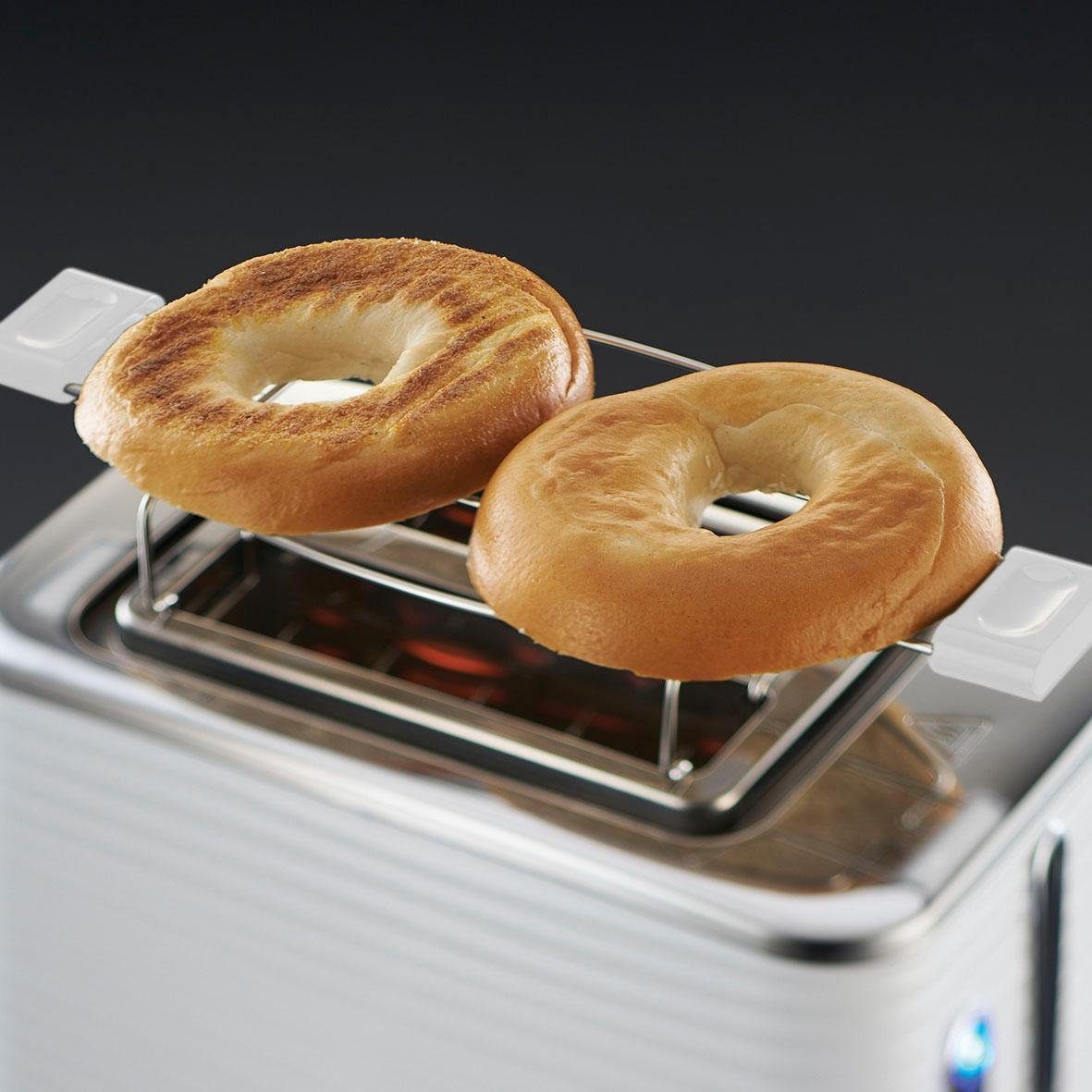 RUSSELL HOBBS Toaster Inspire 24370-56, 2 kurze Schlitze, 1050 W, 2 extra breite Toastschlitze, Brötchenaufsatz & Krümelschublade – Bild 5 von 5
