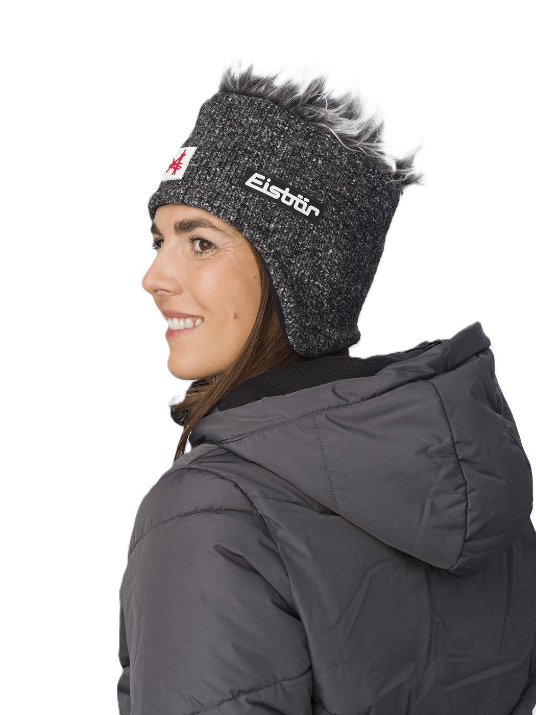 Eisbär Ohrenmütze Wintermütze (Ohrenmütze) Cocker SA - graphitgrau/weiss- 1 günstig online kaufen