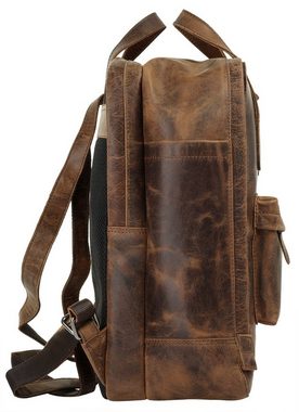 Bagan Laptoprucksack, echt Leder