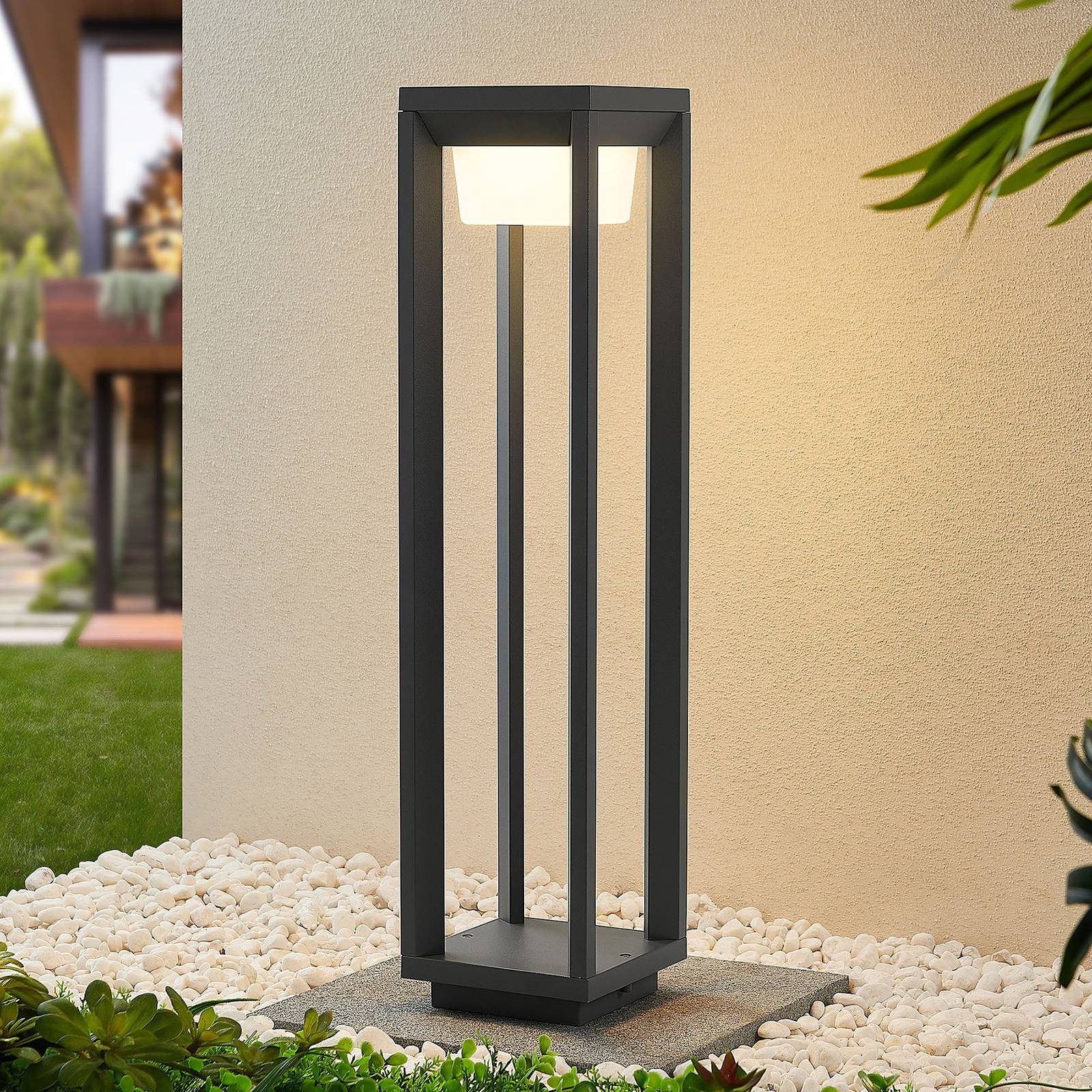 Prios Außen-Stehlampe Gamion, LED 6,6 W gesamt, warmweiß