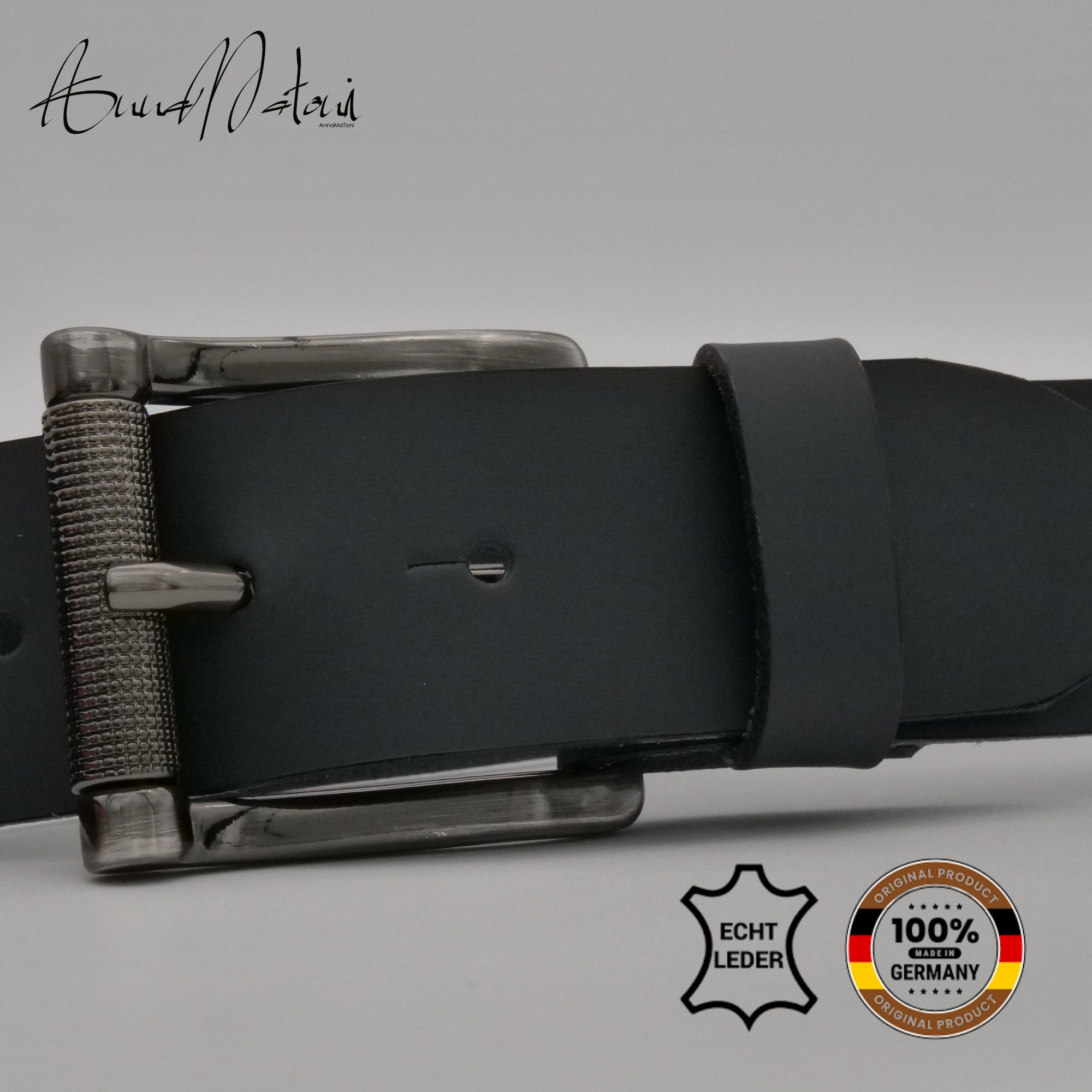 AnnaMatoni Ledergürtel AnnaMatoni Herren Ledergürtel Zeitloses Design Gürtel 4cm breit