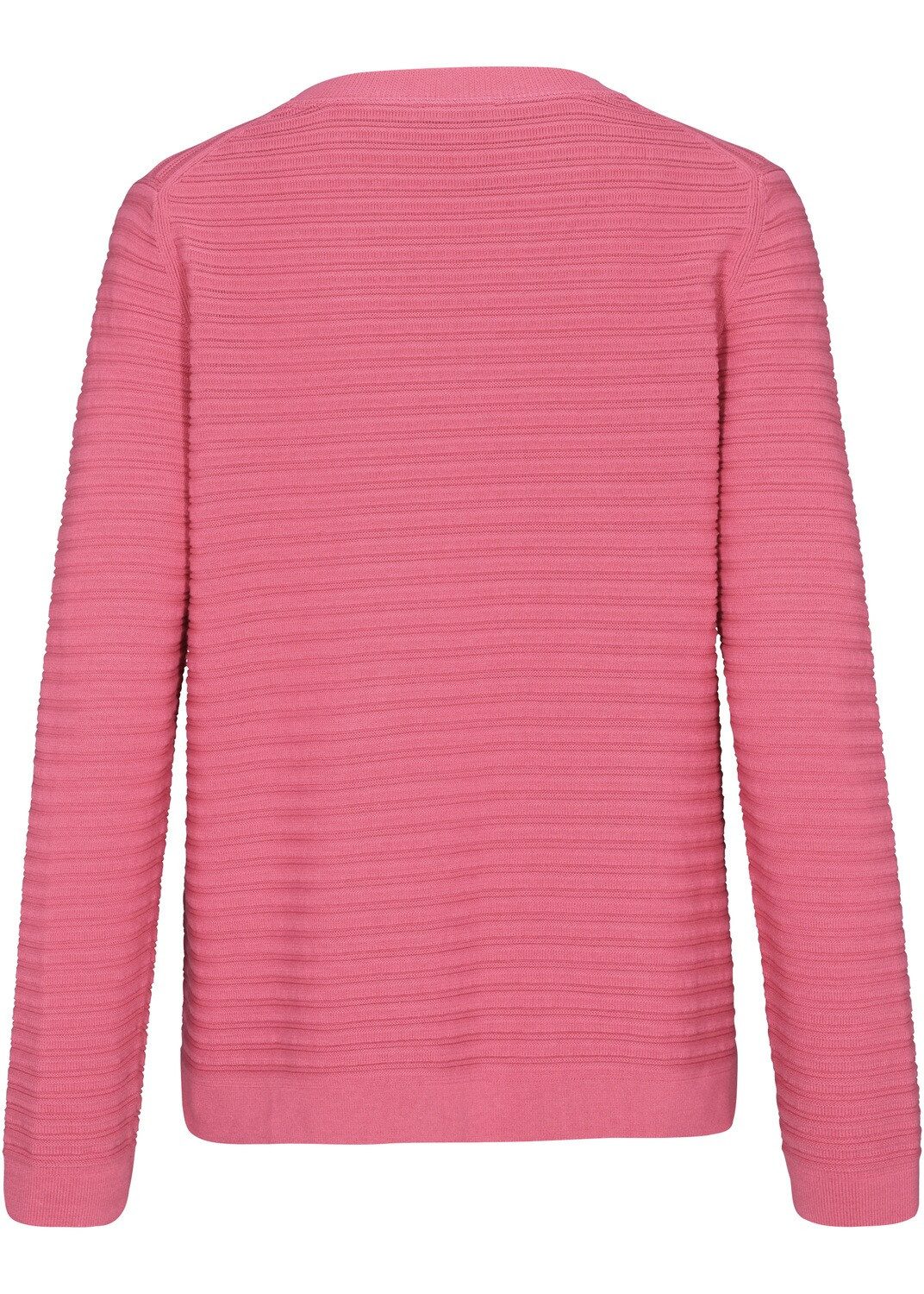 Clarina Strickpullover Rundhalspullover mit Querrippe günstig online kaufen
