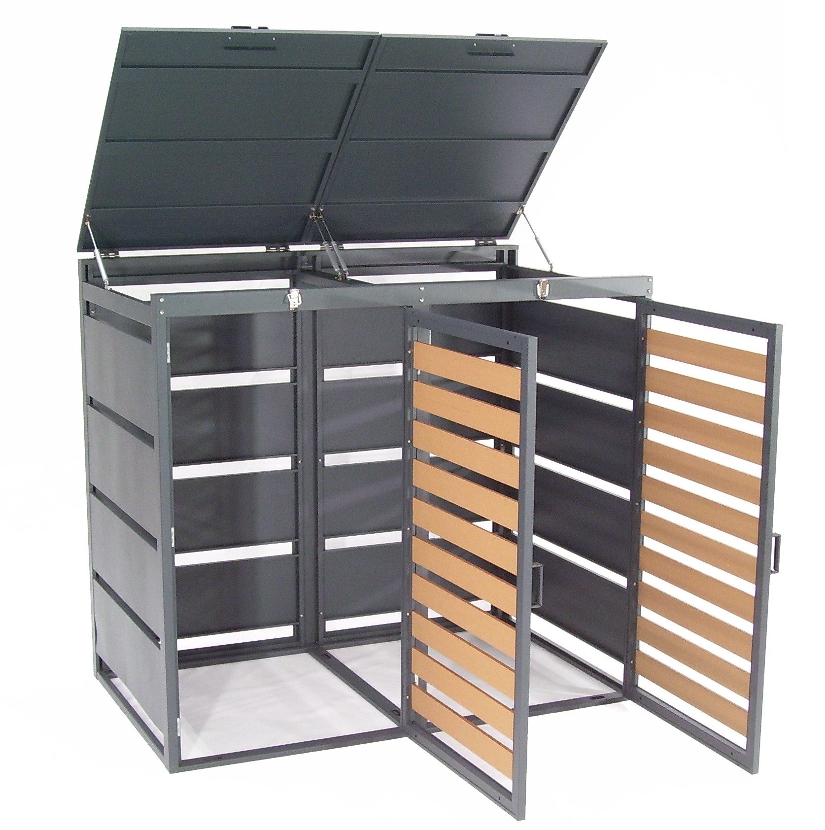 Apex Mülltonnenbox Mülltonnenbox Mülltonnenverkleidung WPC Holzdielen 2er 240L 57090 (1 St)