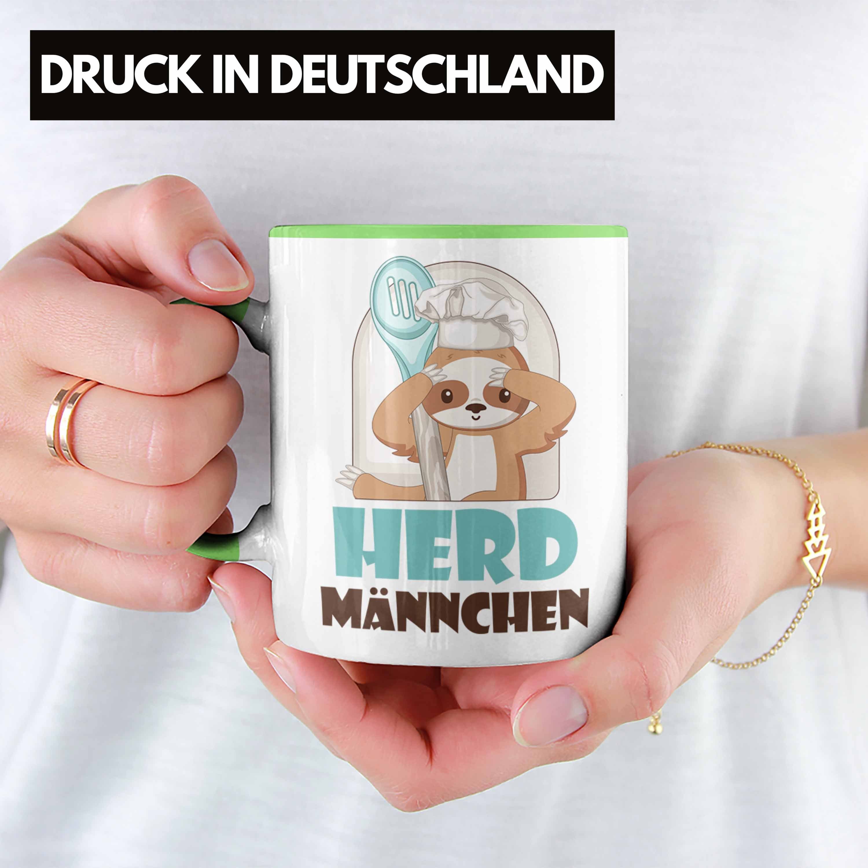 Koch für Trendation Tasse Geschenk Herd-Männchen Grün Tasse - Köche Trendation Geschenkiee