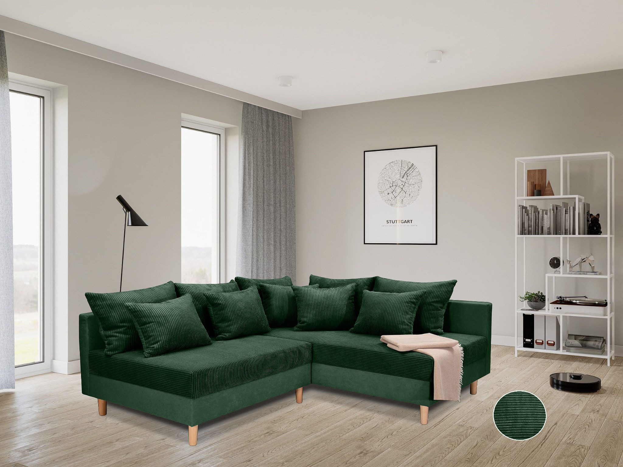 COLLECTION AB Ecksofa Anton L-Form, B: 201 cm, 5 Zierkissen, Federkern