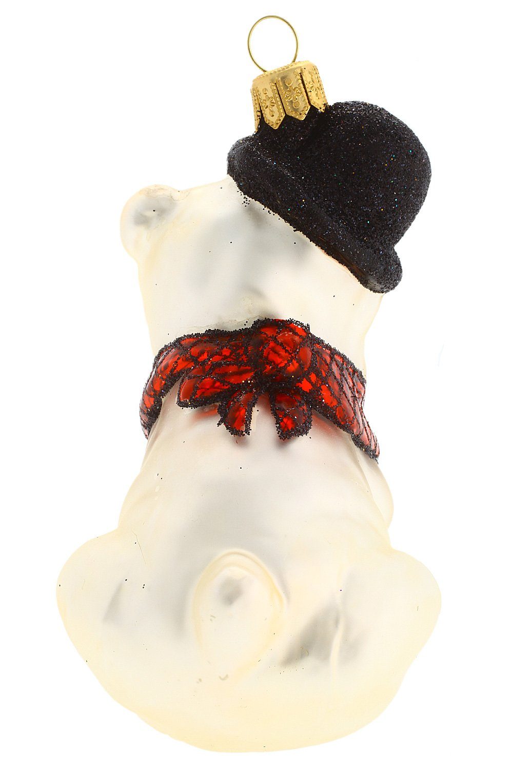 Hamburger Weihnachtskontor - handdekoriert mundgeblasen Dekohänger - Bowler, Christbaumschmuck Französische in Bulldog