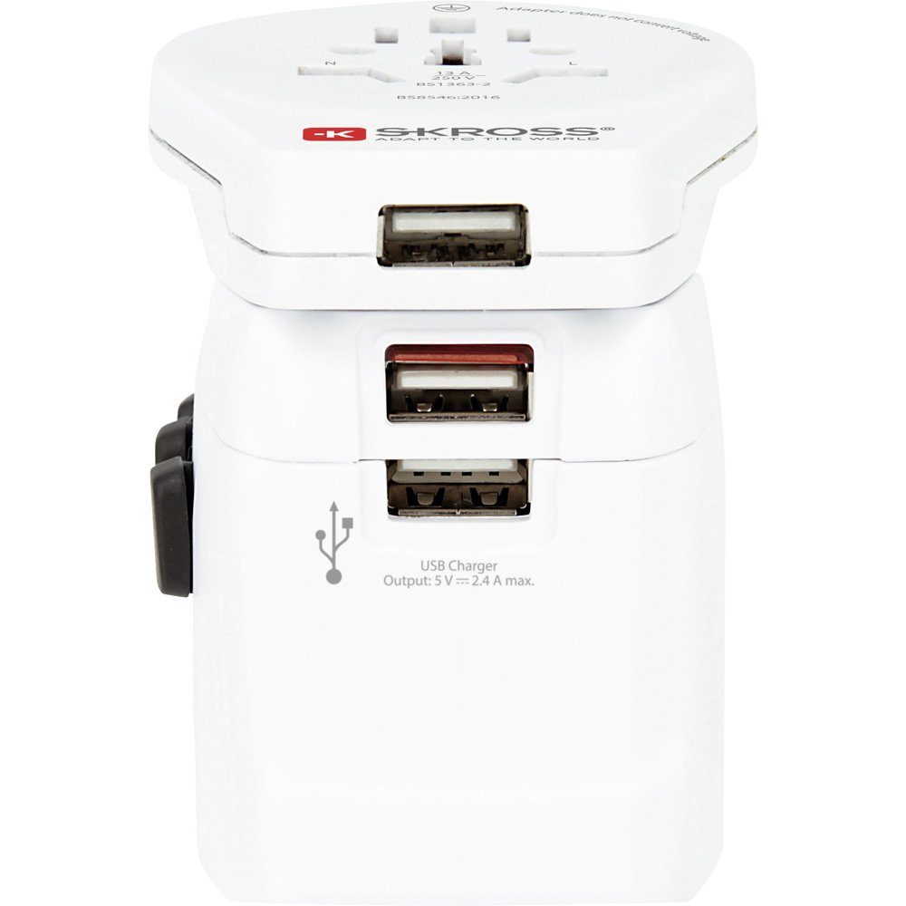 Skross 1302555 Reiseadapter Pro Light 3xUSB World Reiseadapter