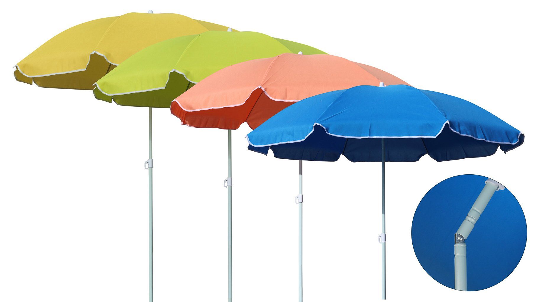 Haushalt International Sonnenschirm Sonnenschirm UV50 + 180cm in verschiedenen Farben sortiert